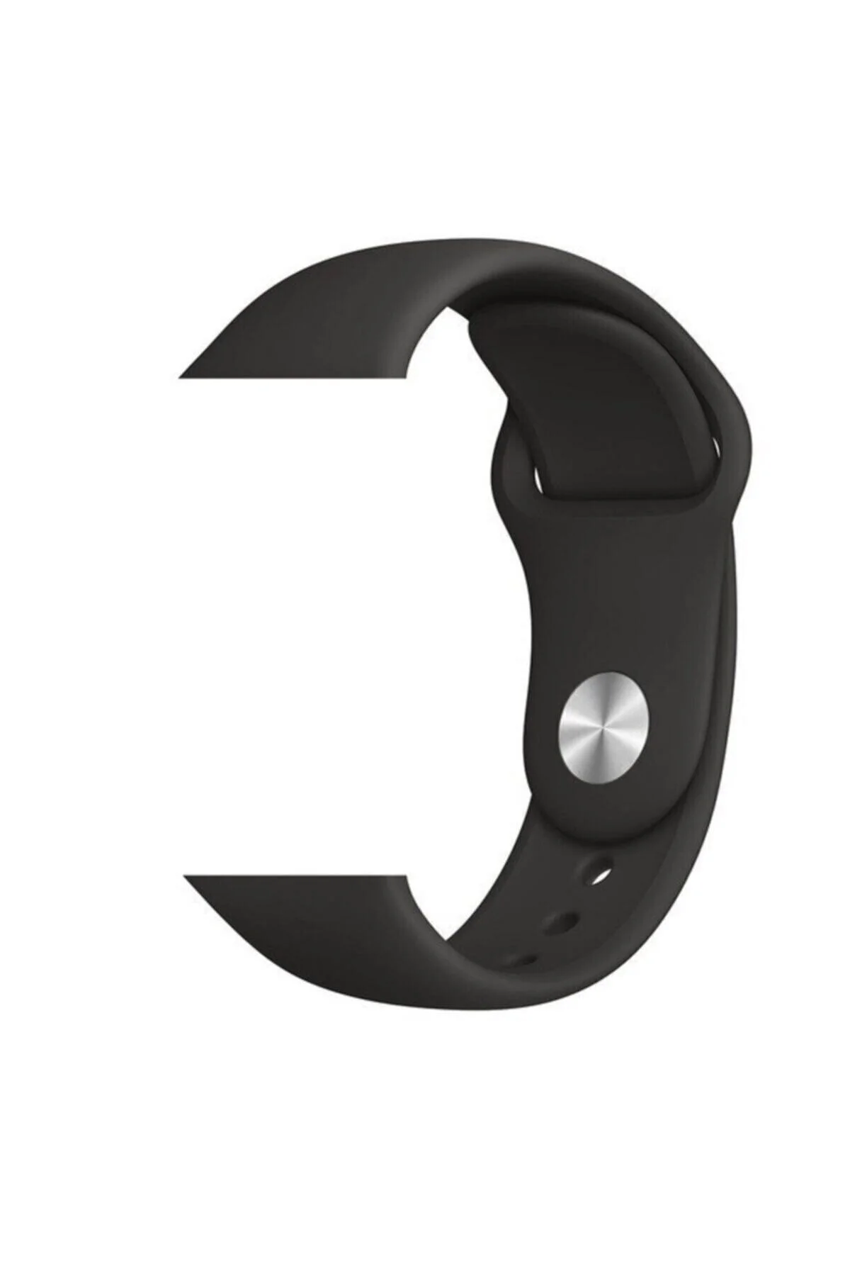 Apple Watch Uyumlu42mm 44mm 45mm 49mm 1/2/3/4/5/6/se/7/8/ultra Spor Silikon Kordon Siyah - pazariz Görsel 2