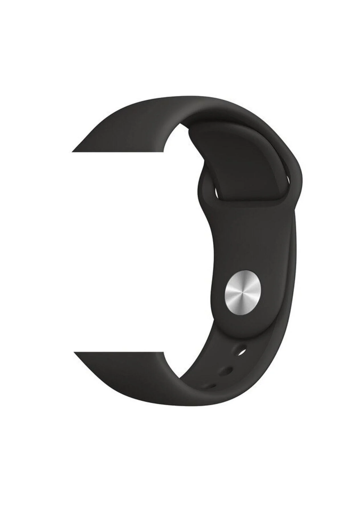 Apple Watch Uyumlu42mm 44mm 45mm 49mm 1/2/3/4/5/6/se/7/8/ultra Spor Silikon Kordon Siyah