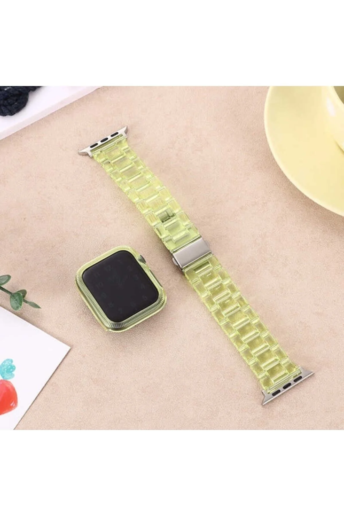 Apple Watch Uyumlu38mm 40mm 41mm 1/2/3/4/5/6/se/7/8 Kordon Şeffaf Polikarbon Kordon - pazariz Görsel 4