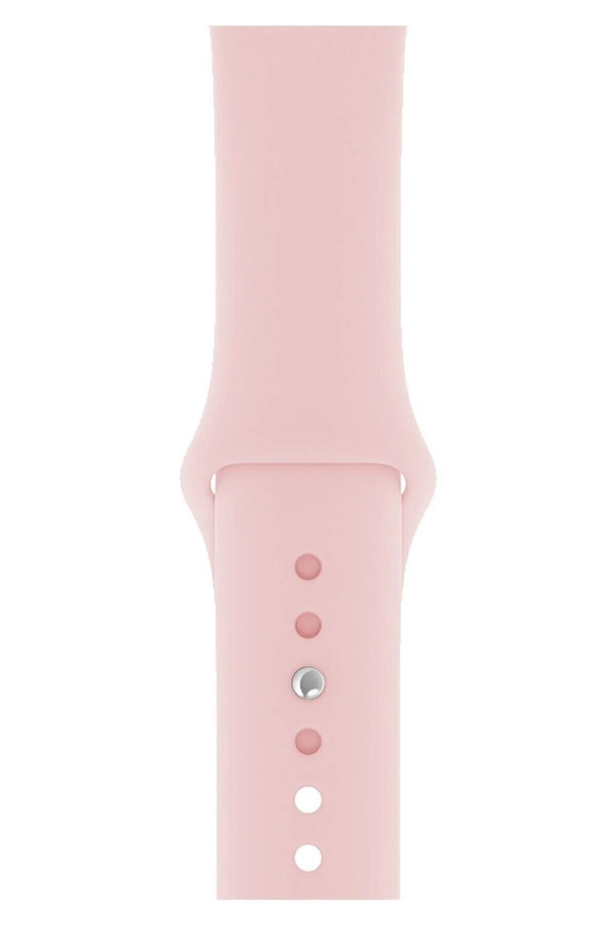 Apple Watch Uyumlu1 2 3 4 5 6 7 Se 42mm 44mm 45mm Klasik Silikon Kordon Kayış Pink Sand - pazariz Görsel 3