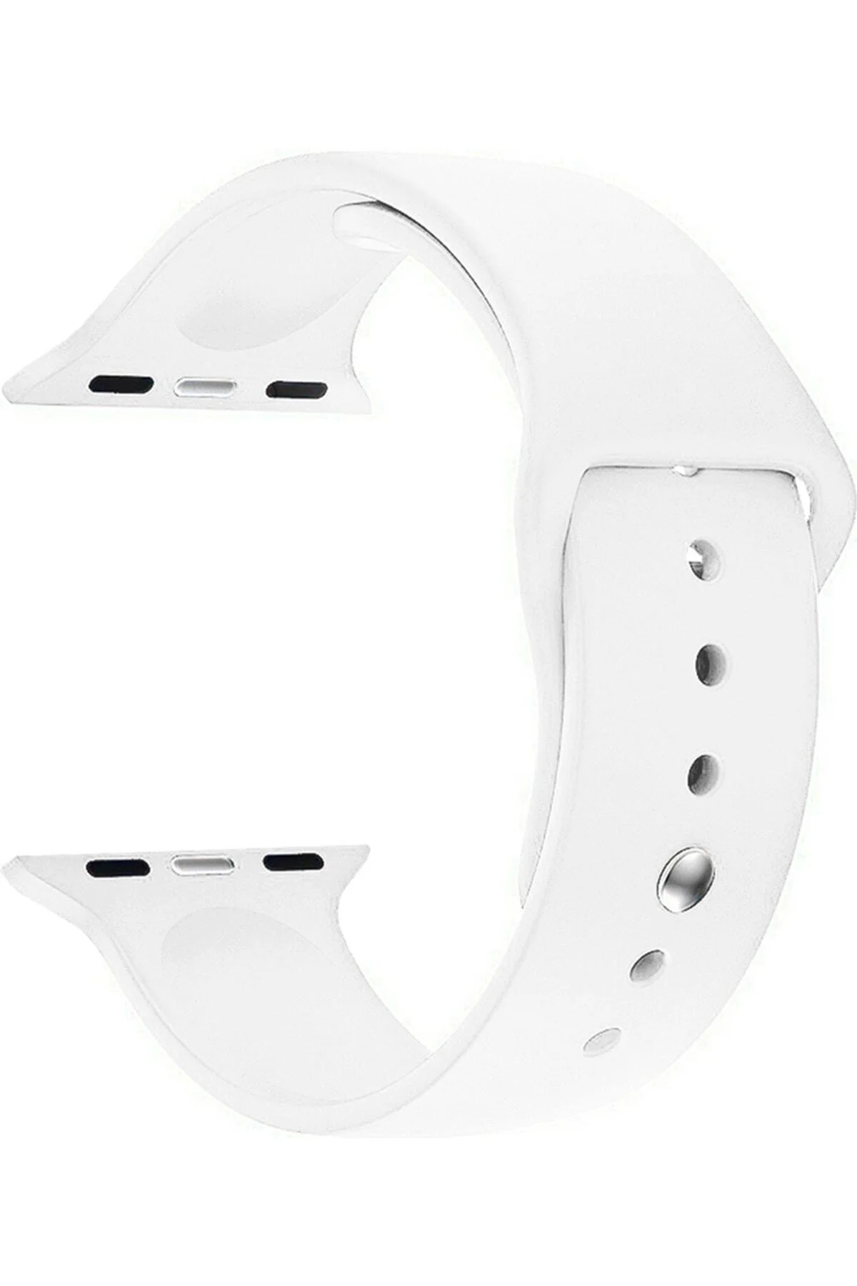 Apple Watch Uyumlu8 45mm Kordon Spor Silikon Beyaz