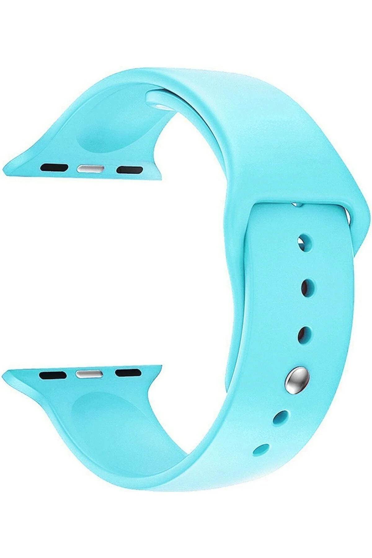 Apple Watch Uyumlu8 45mm Kordon Spor Silikon Bebe Mavisi