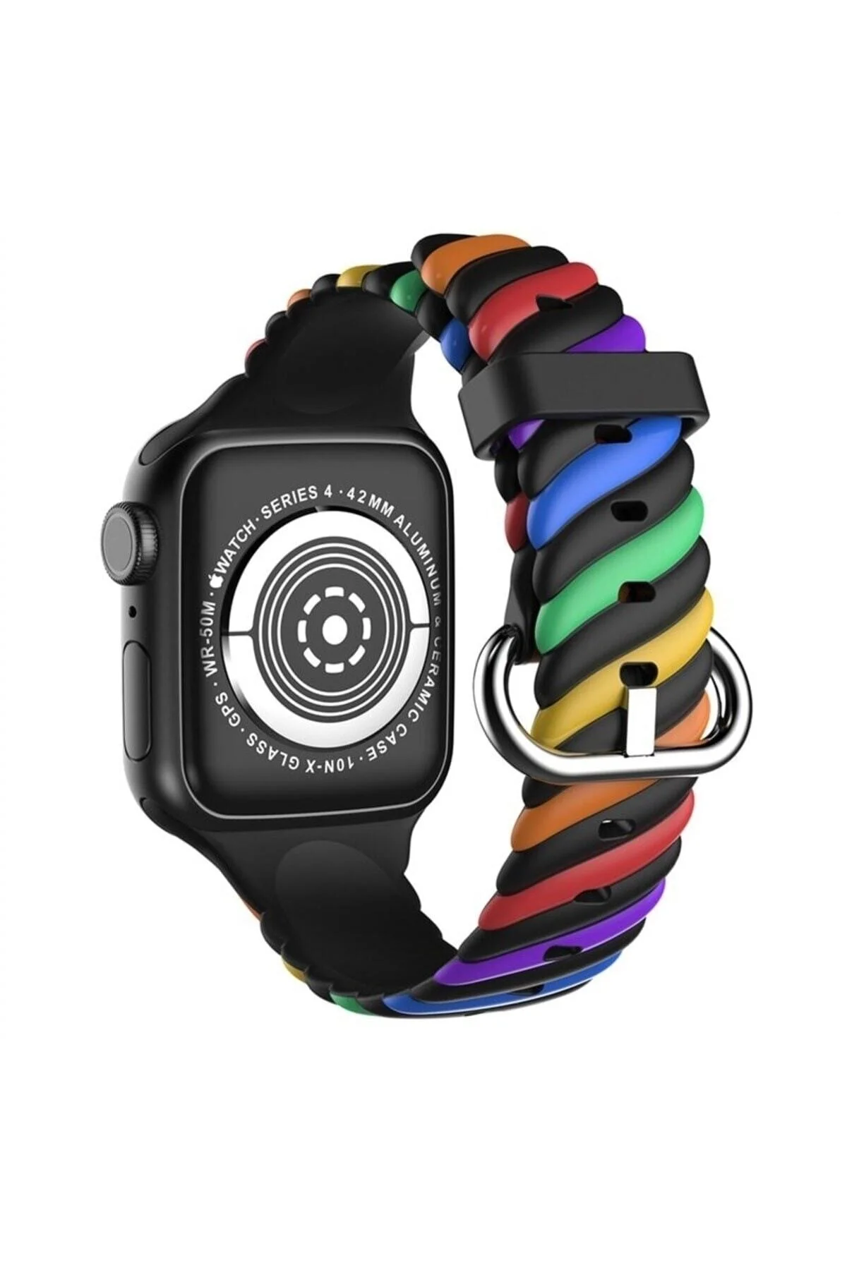 Apple Watch Uyumlu2 3 4 5 6 7 Se 40mm Spor Renkli Örgü Silikon Kayış Kordon