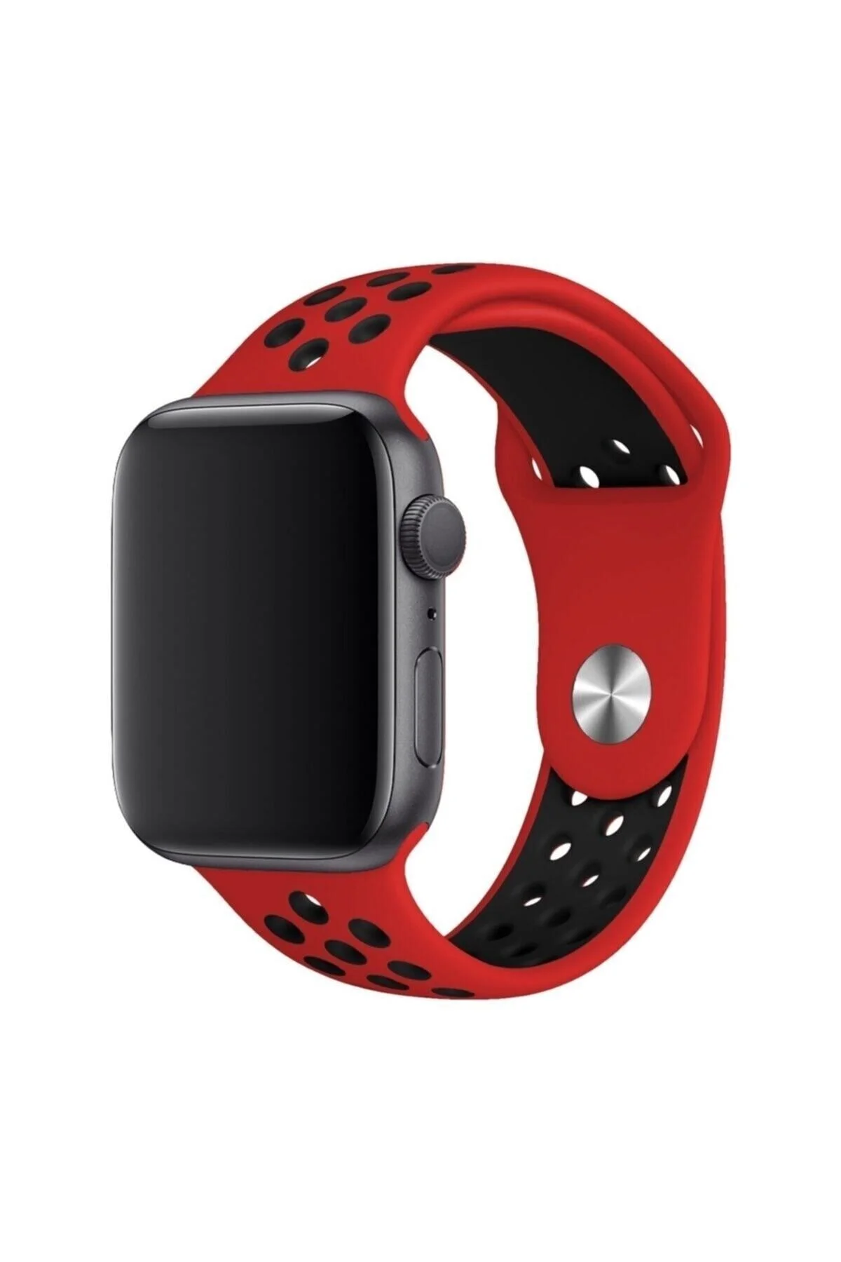 Apple Watch Uyumluseries 1/2/3/4/5/6 Spor Delikli Silikon Kordon - pazariz Görsel 3