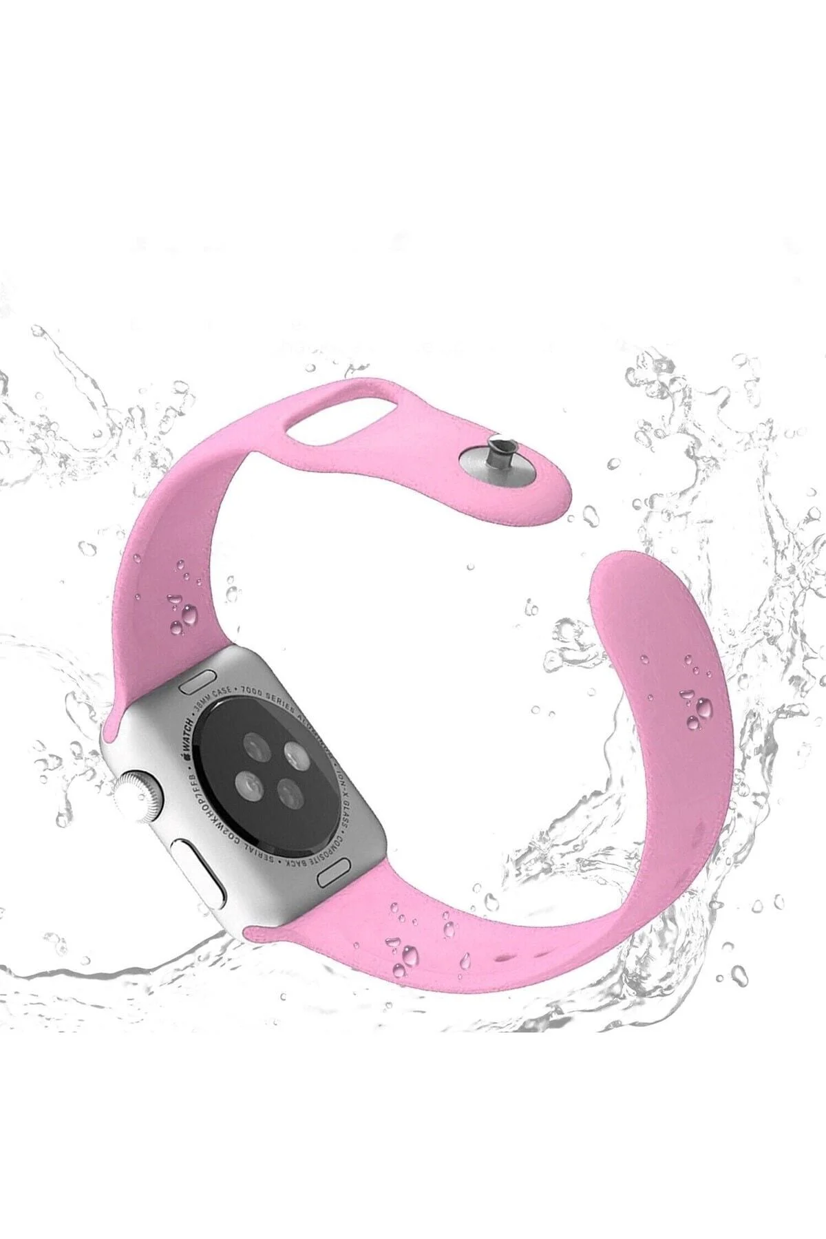 Apple Watch Uyumlu42 / 44 / 45 Mm - 2 3 4 5 6 7 8 Se Silikon Kordon Kayış Band - pazariz Görsel 5
