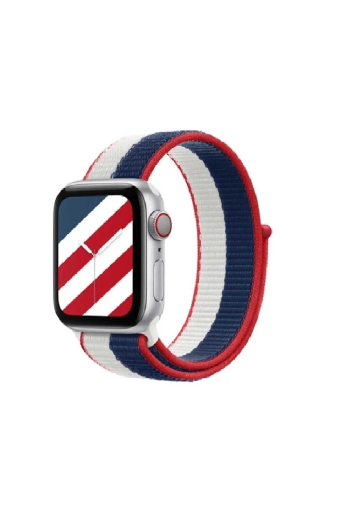 Apple Watch Uyumlu1-2-3-4-5-6-se-7 Serisi 42mm - 44mm - 45mm Spor Kumaş Kordon - pazariz Görsel 2