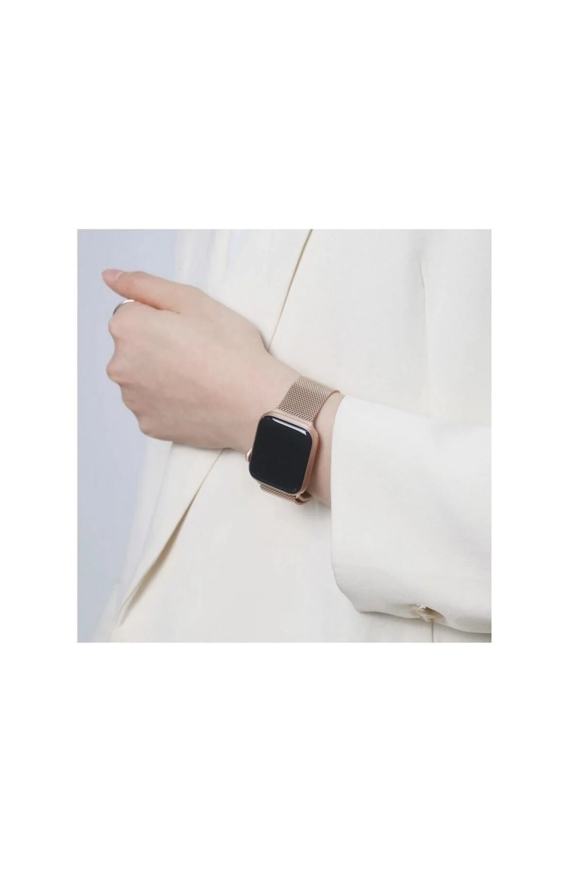 Apple Watch Uyumlu2 3 4 5 6 7 8 Se 38 40 41 Mm Paslanmaz Çelik Milanese Kordon - pazariz Görsel 2