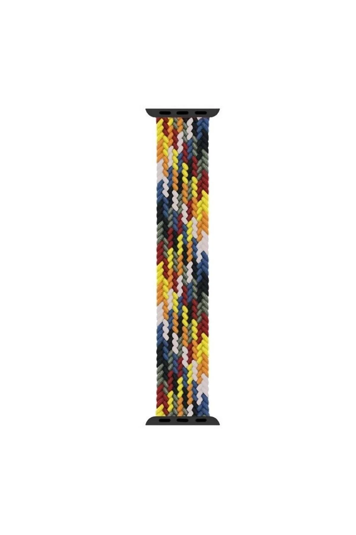 Apple Watch Uyumluseries 8 45mm Kordon, (size, 147mm) Braided Band Multi Color