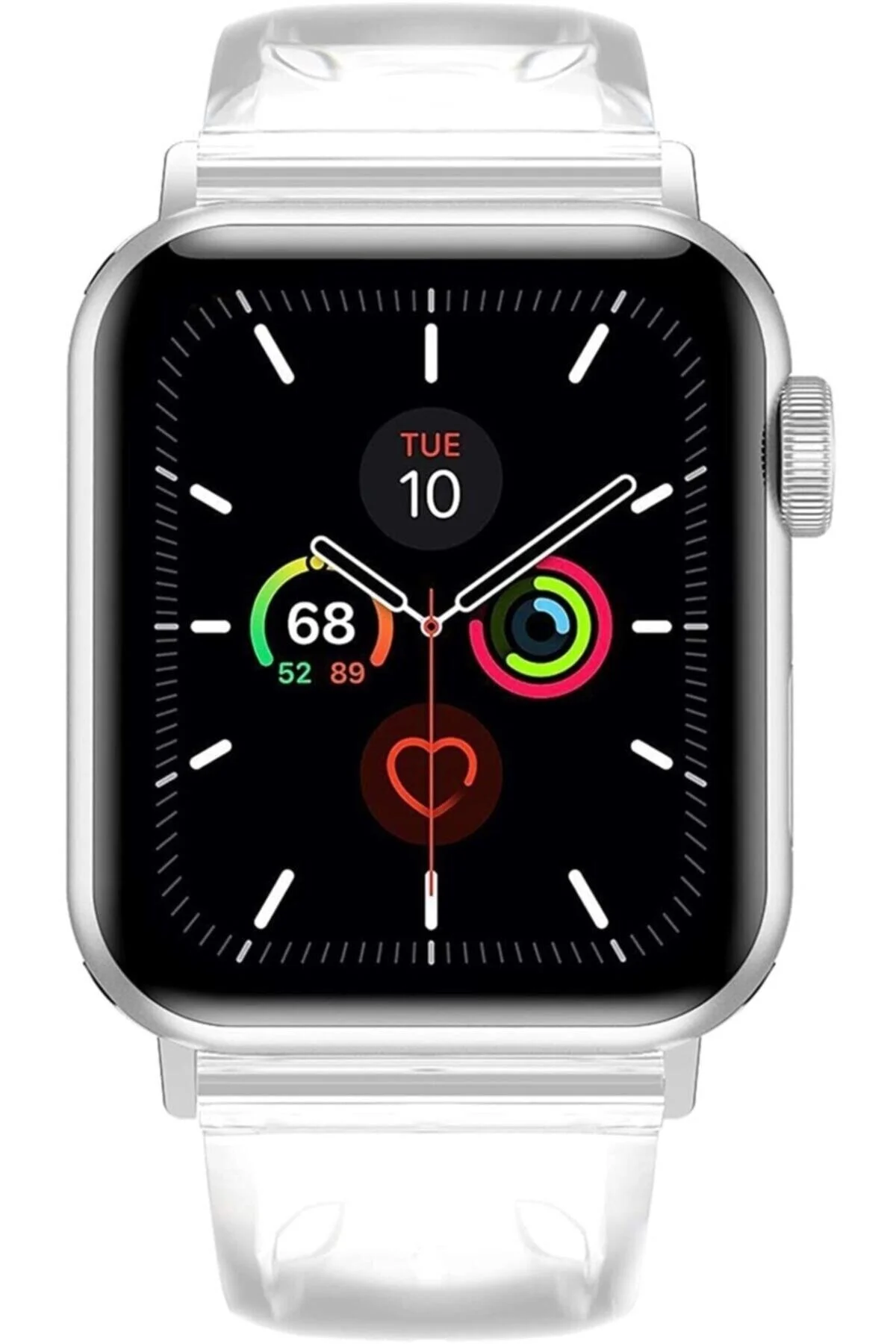 Apple Watch Uyumlu1 2 3 4 5 6 7 Se 38mm Klasik Silikon Kordon Kayış Şeffaf - pazariz Görsel 2
