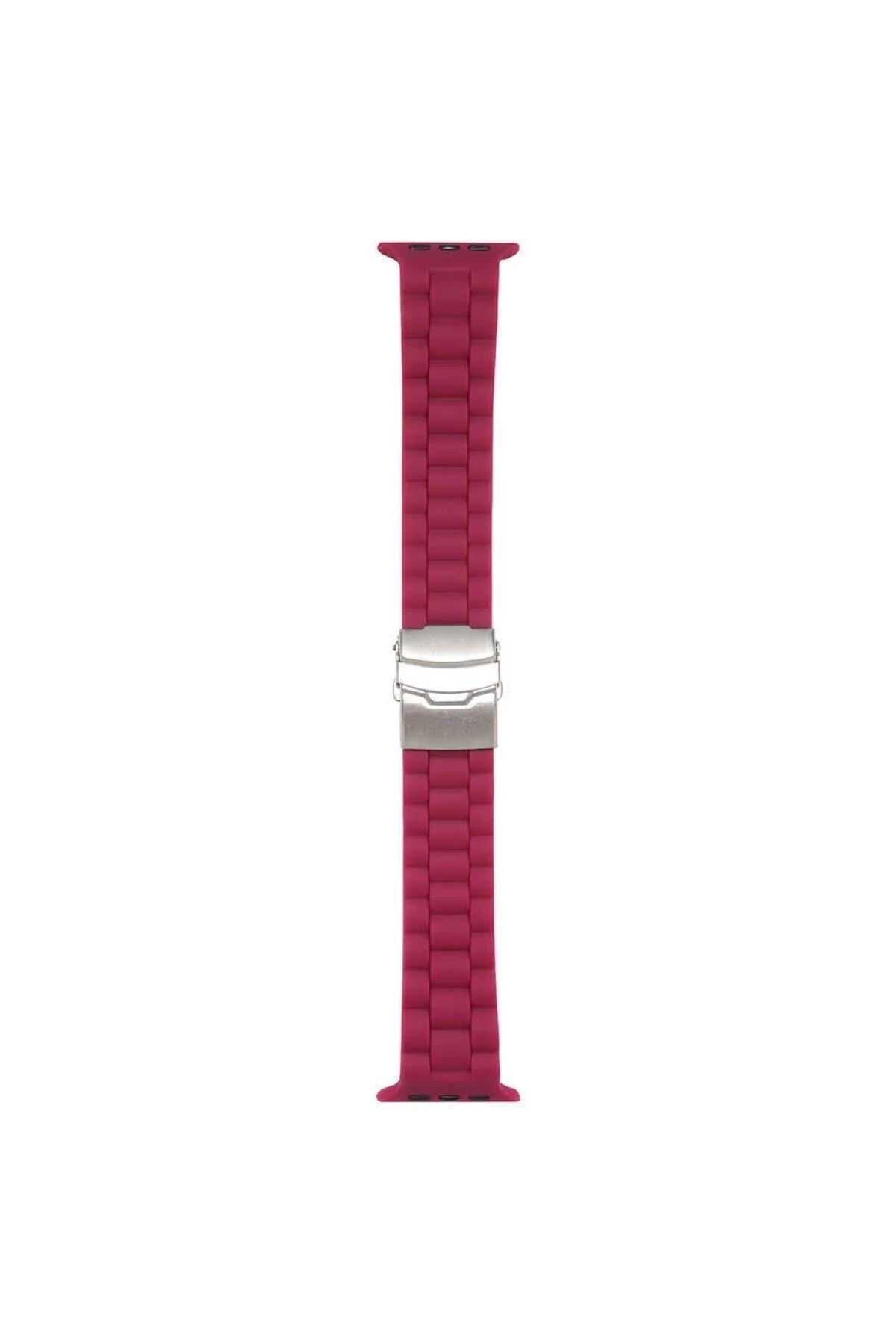 Apple Watch Uyumlu2 3 4 5 6 7 8 Ultra Se 42 44 45 49mm Baklalı Klipsli Silikon Kordon - pazariz Görsel 5