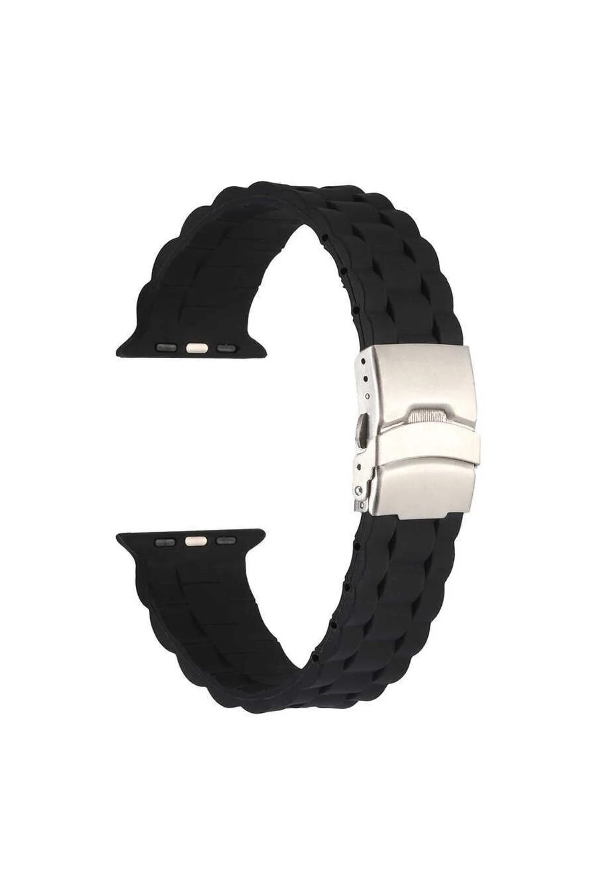 Apple Watch Uyumlu2 3 4 5 6 7 8 Ultra Se 42 44 45 49mm Baklalı Klipsli Silikon Kordon