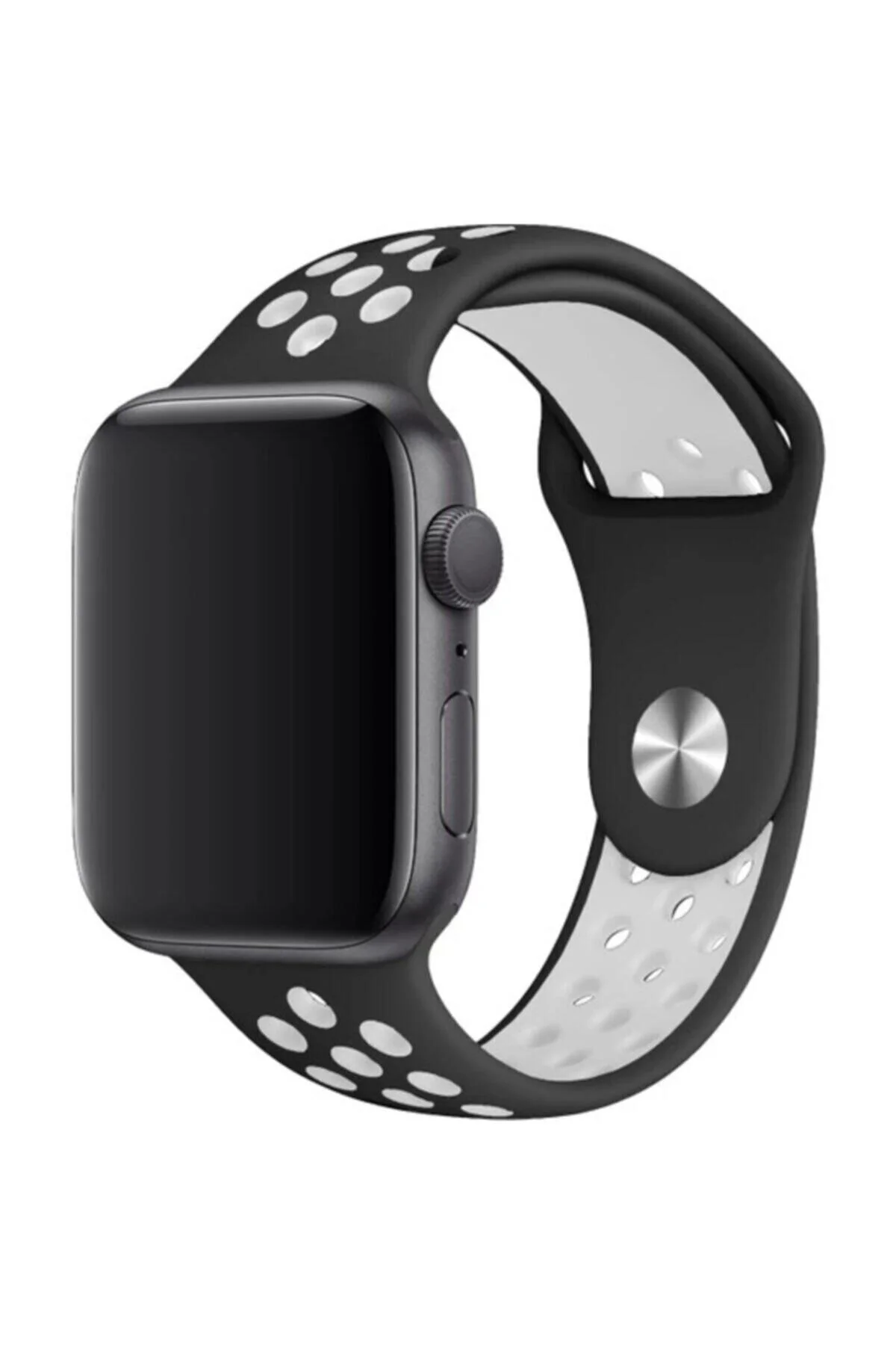 Apple Watch Uyumluseries 1/2/3/4/5/6 Spor Delikli Silikon Kordon - pazariz Görsel 3