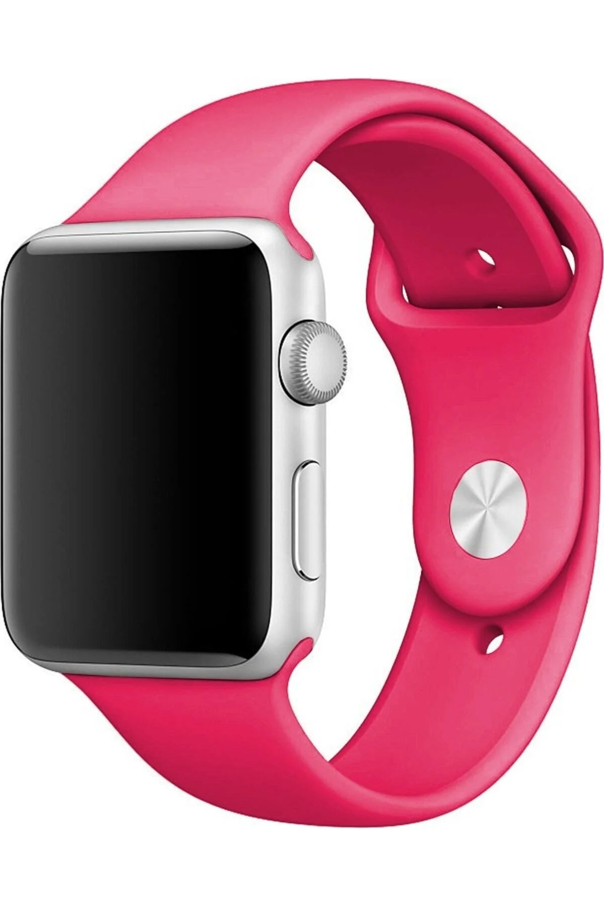 Apple Watch Uyumluseries 8 45mm Kordon, Silikon Spor Pembe - pazariz Görsel 2