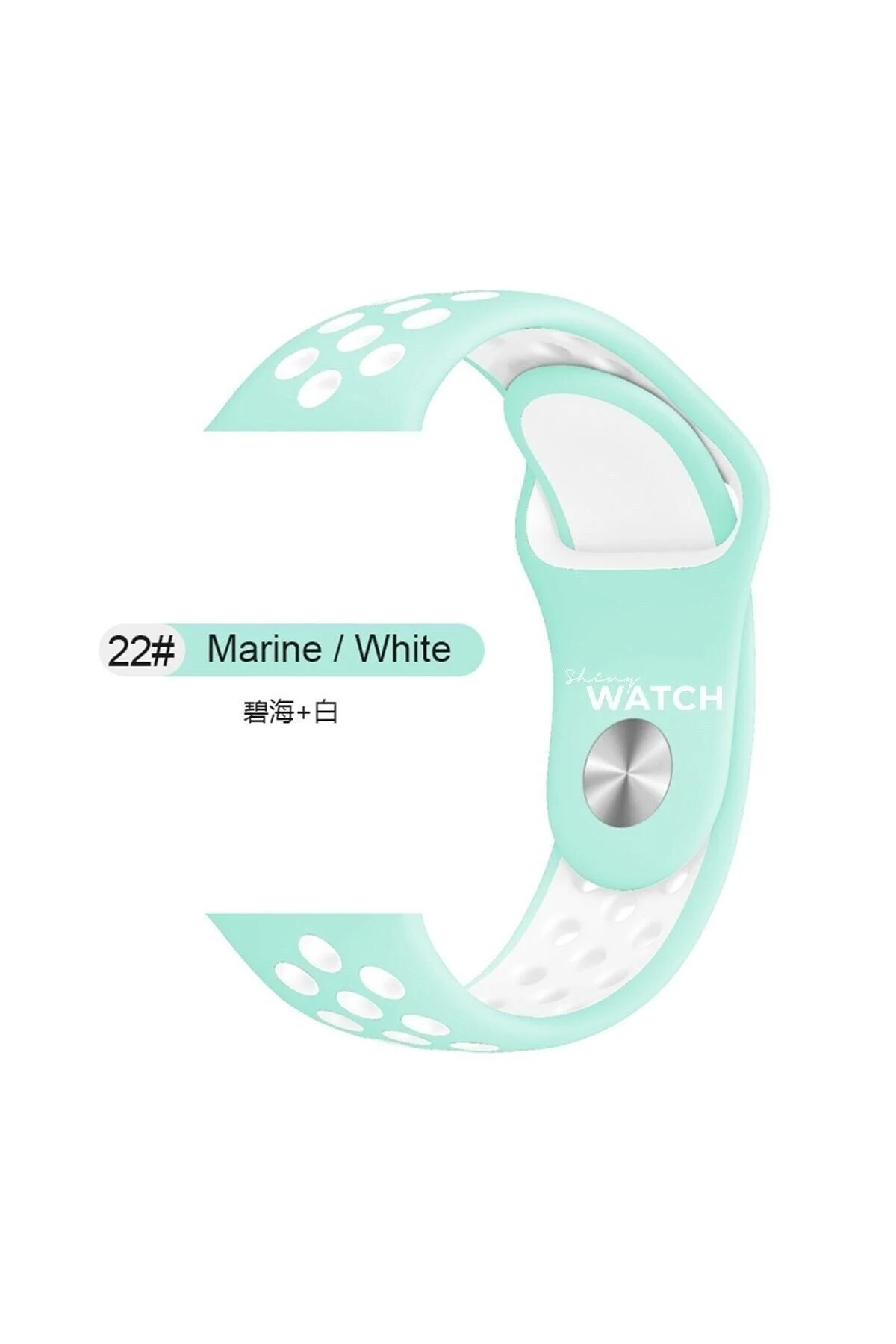 Apple Watch Uyumludelikli Silikon Kordon 42/44mm Marine White