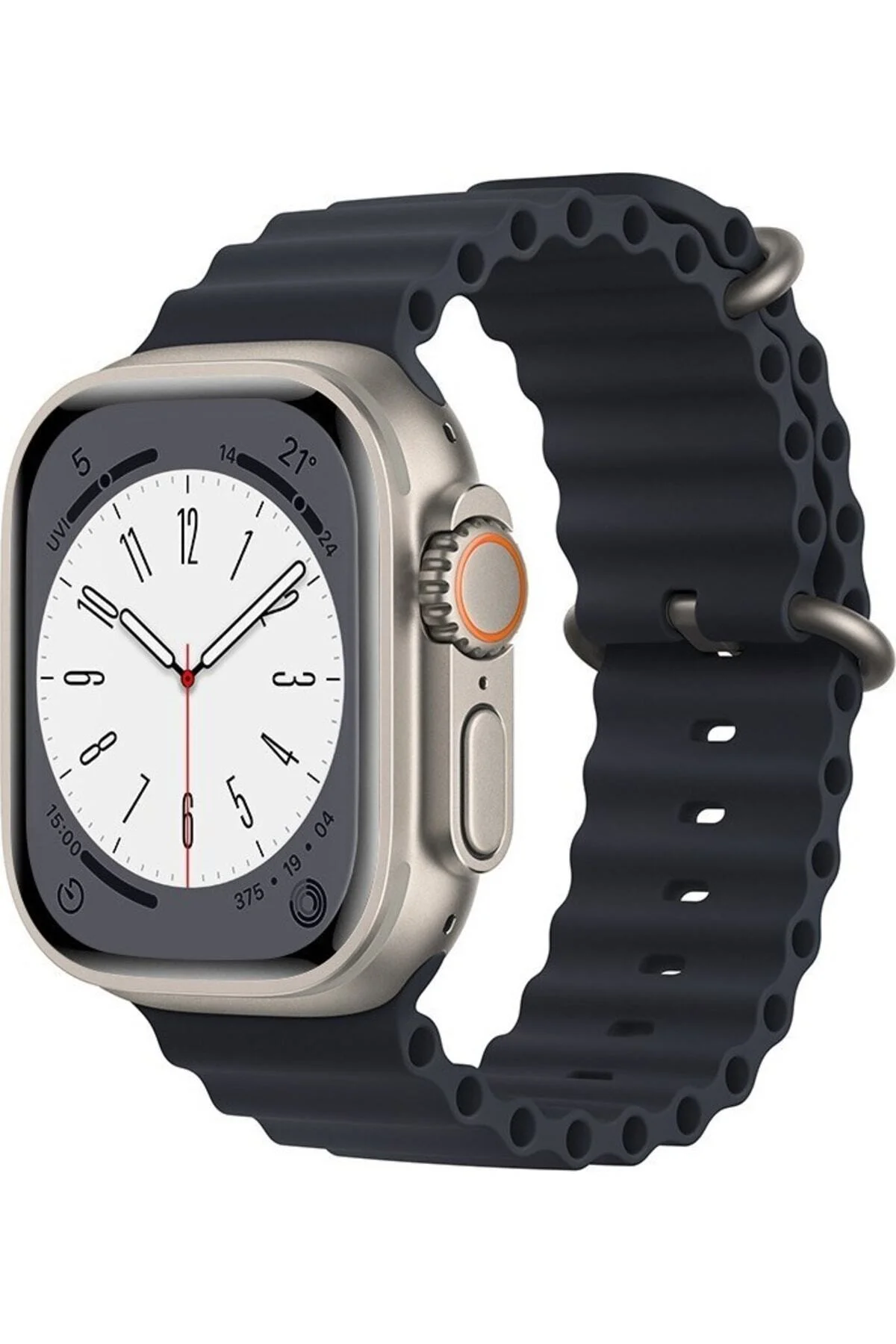 Apple Watch Uyumlu8 45mm Kordon Band Silikon Kayış Kordon - pazariz Görsel 2