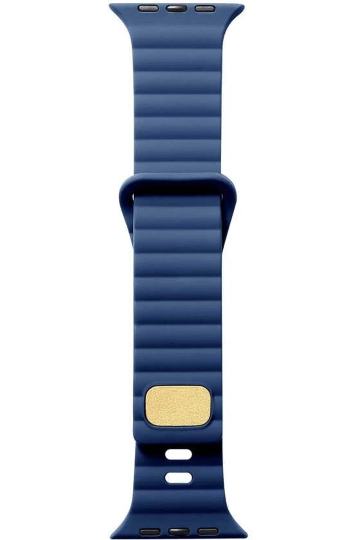 Apple Watch Uyumluseries 8 45mm Kordon Silikon Metal Tokalı Ayarlanair Krd73 Lacivert