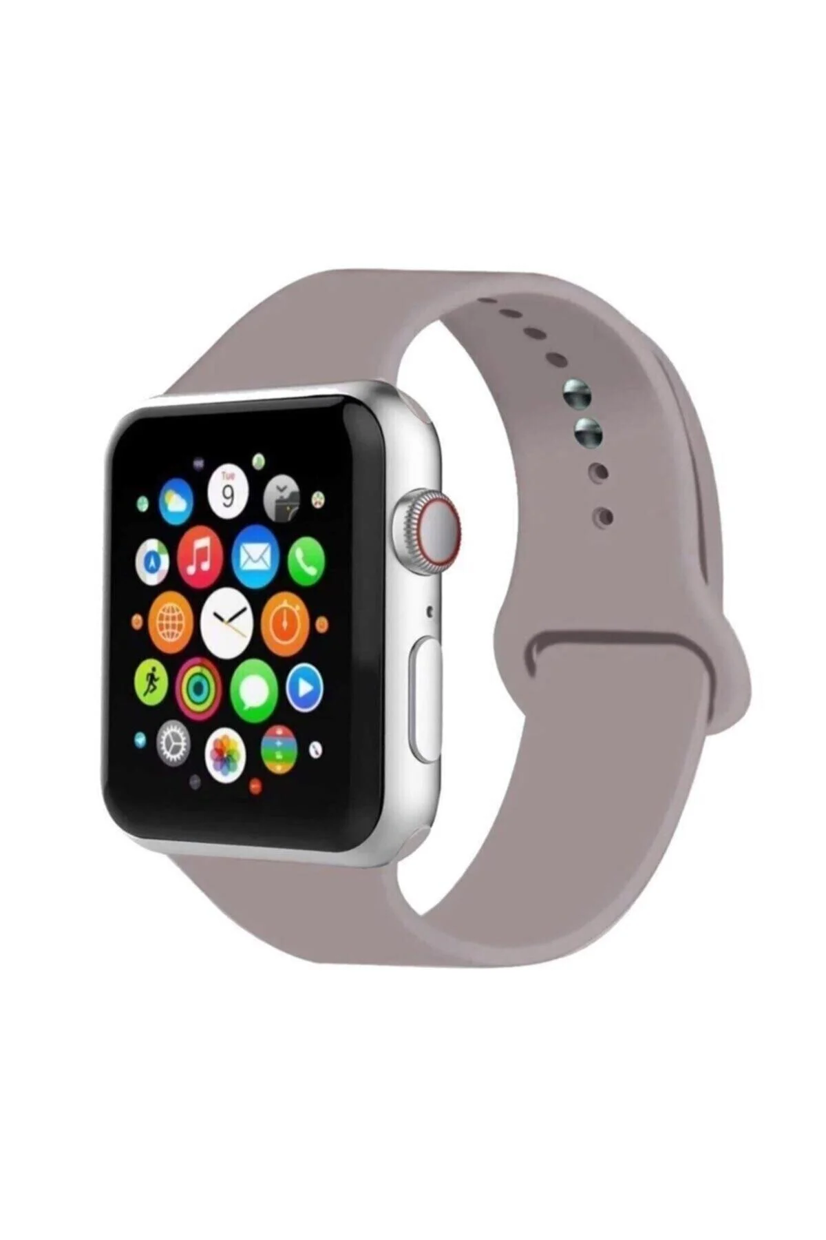 Apple Watch Uyumlu2 3 4 5 6 7 Se 42 44 45mm Kalite Kordon Kayış Klasik Kaliteli Silikon