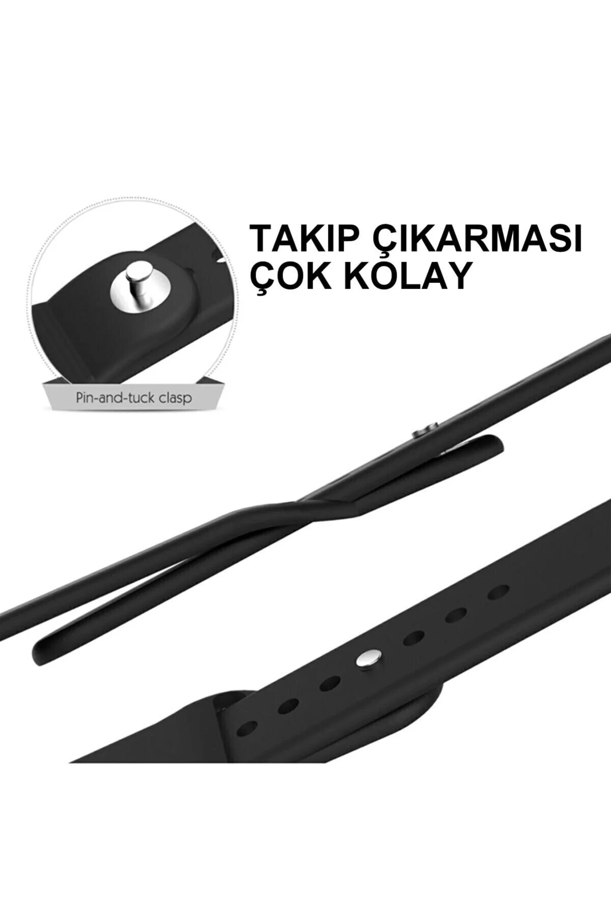 Apple Watch Uyumlu2 3 4 5 6 7 8 Se 38 40 41 Mm Silikon Kordon Kayış Band - pazariz Görsel 3