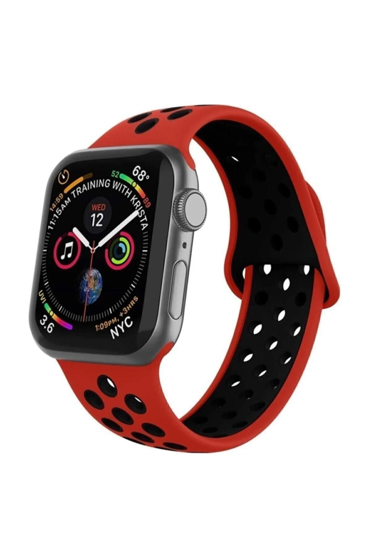 Apple Watch Uyumlusilikon Delikli Kordon Kayış 42-44 Mm