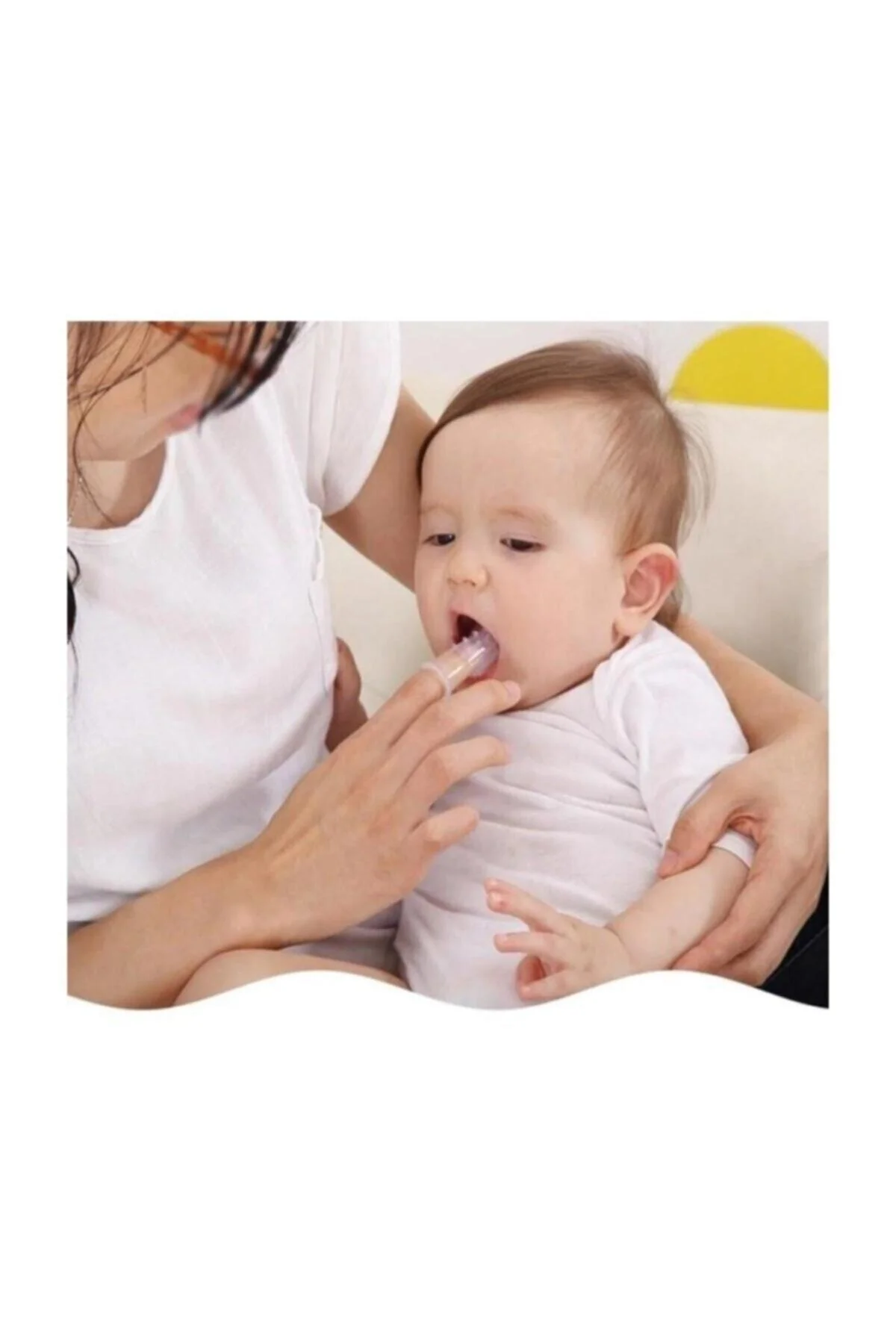 Silikon Bebek Diş Kaşıyıcı Parmak Dış Fırçası Kutulu Yumuşak Bebek Diş Fırçası