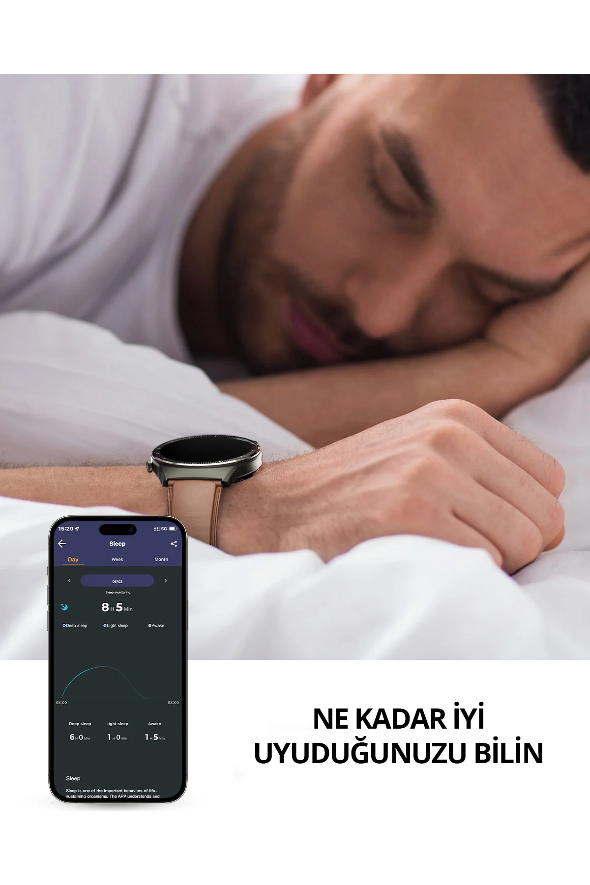 Aukey SW-2U-GY Akıllı Saat (Distribütör Garantili) Taba - Aukey Görsel 5