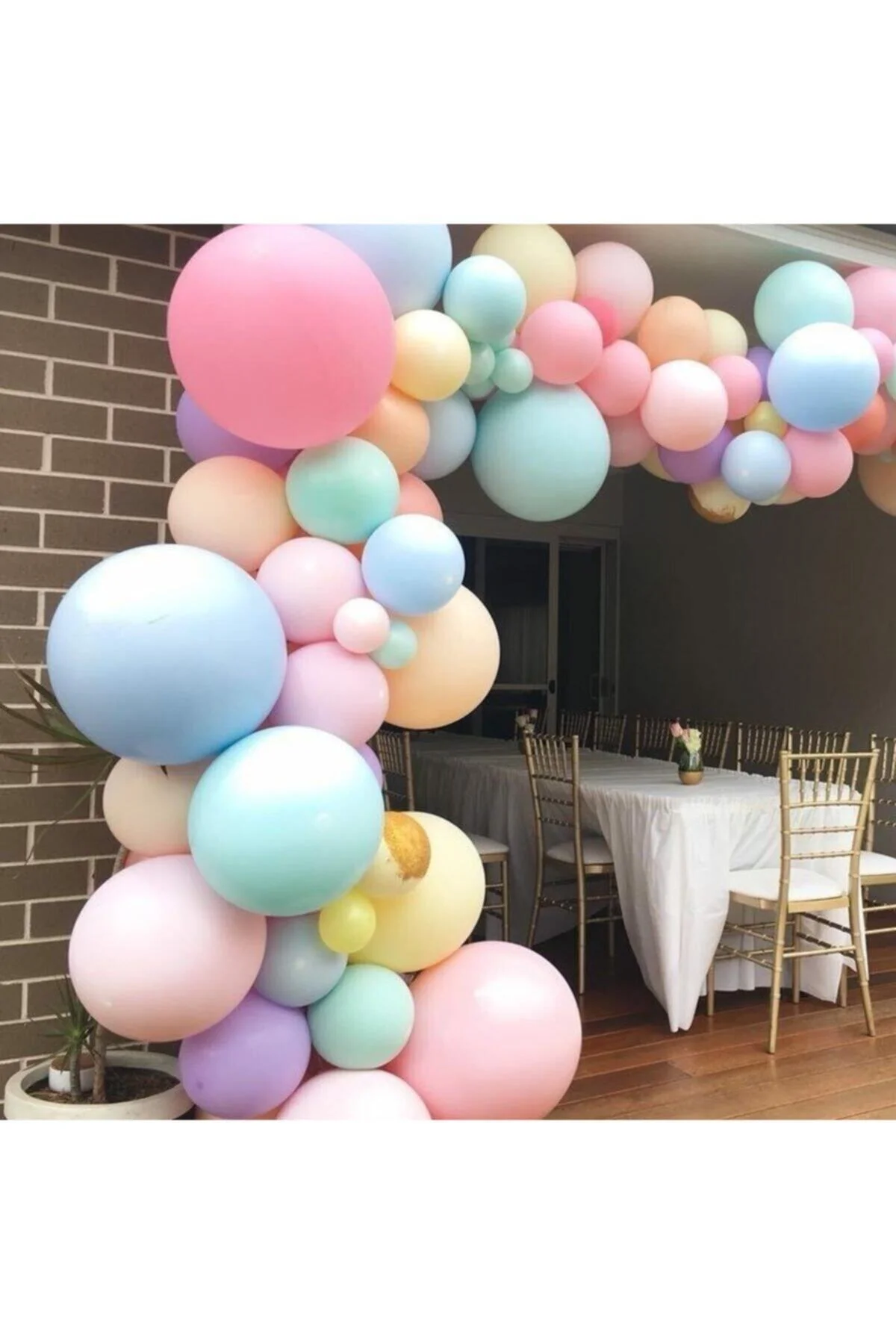 Makaron Zincir Balon Seti Hazır Zincir Balon Aparat + Balon + 100 Makaron Balon - Firsat Ayi Görsel 2