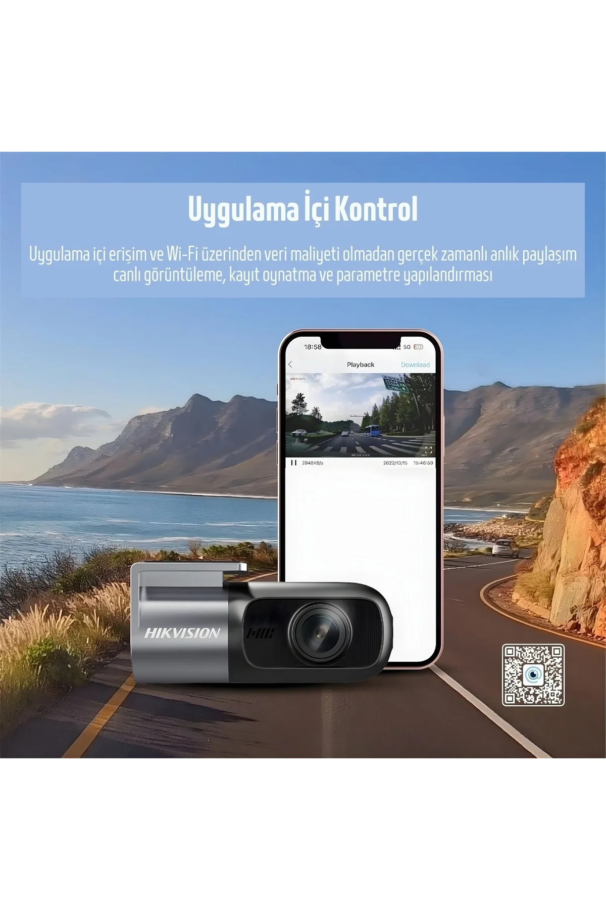 Hikvision Ae-dc4018-d1pro Araç İçi Kamerası 1440p, Wifi, App, Single Channel - Hikvision Görsel 8