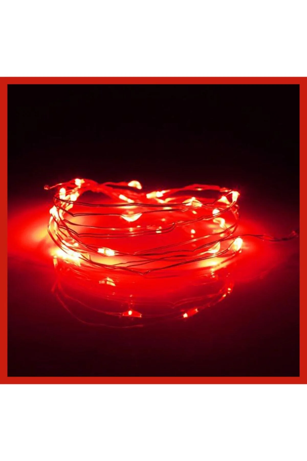 10 Metre Kırmızı Peri Led Pilli - alayımbari Görsel 2