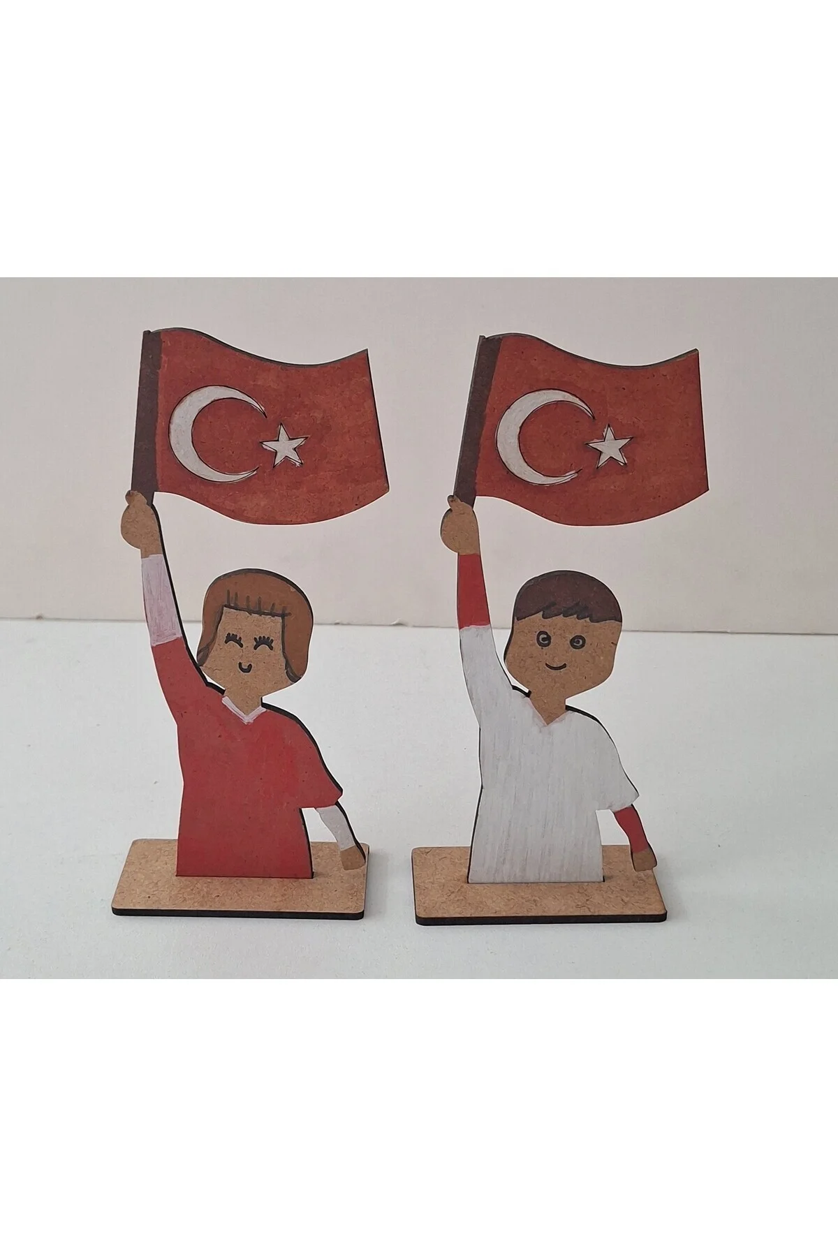 5 Adet Türk Bayraklı Çocuk Ahşap Boyama Etkinlik 19 mayıs Aile Katılım - Ebrulisler Görsel 4