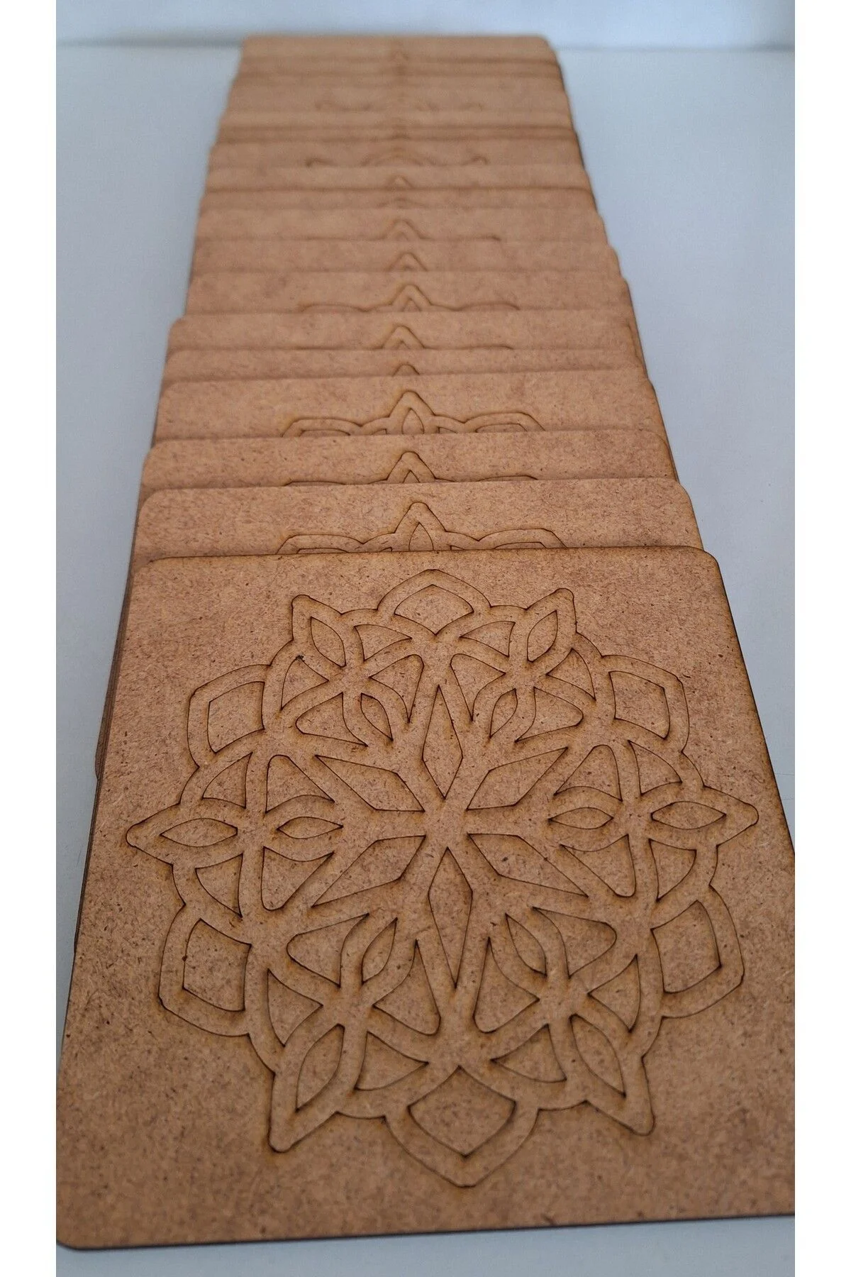 20 Adet Mandala Desen Ahşap Boyama Aktivite Okul Kreş Anaokulu Etkinlik Sanat Seti - Ebrulisler Görsel 5