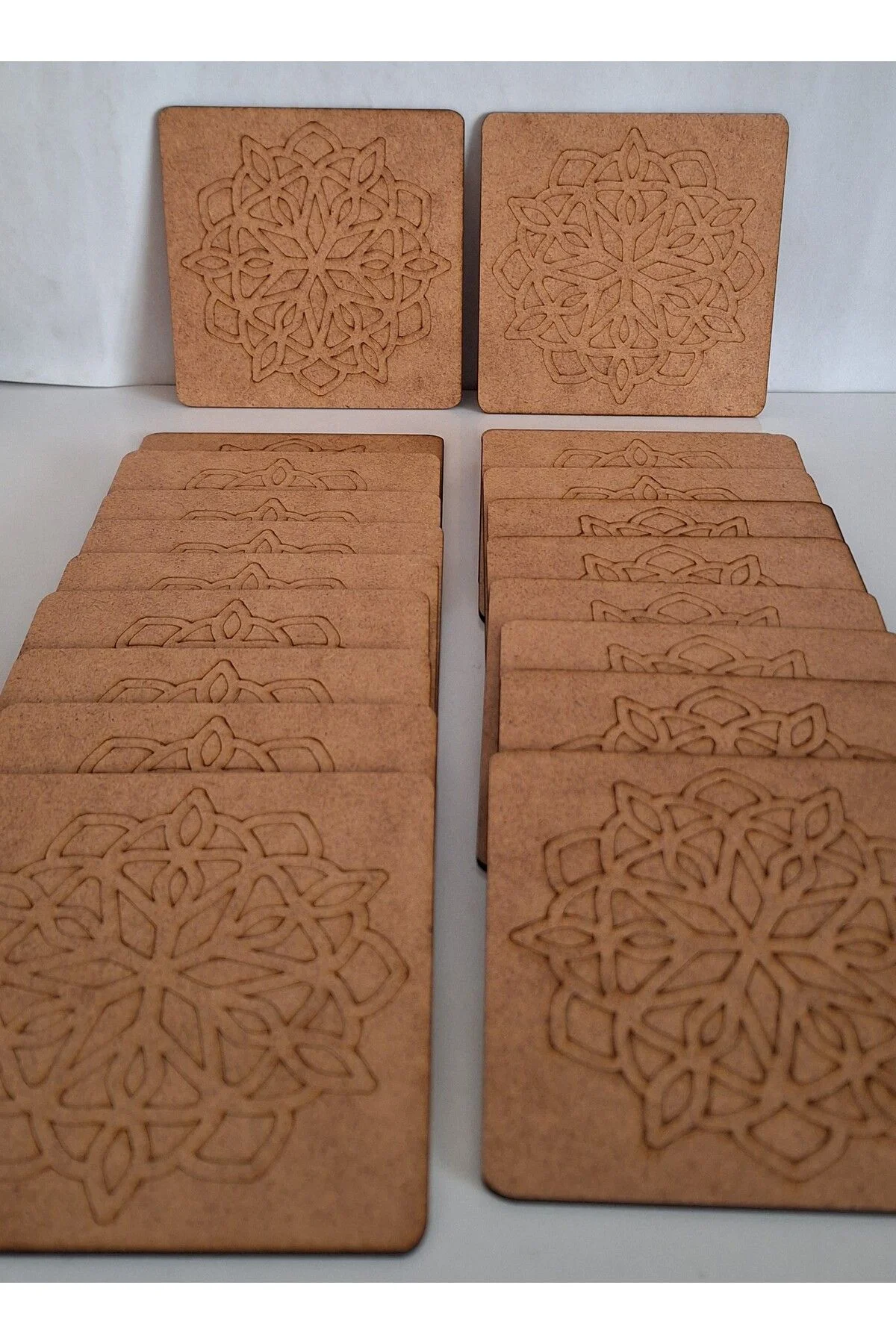 20 Adet Mandala Desen Ahşap Boyama Aktivite Okul Kreş Anaokulu Etkinlik Sanat Seti - Ebrulisler Görsel 4