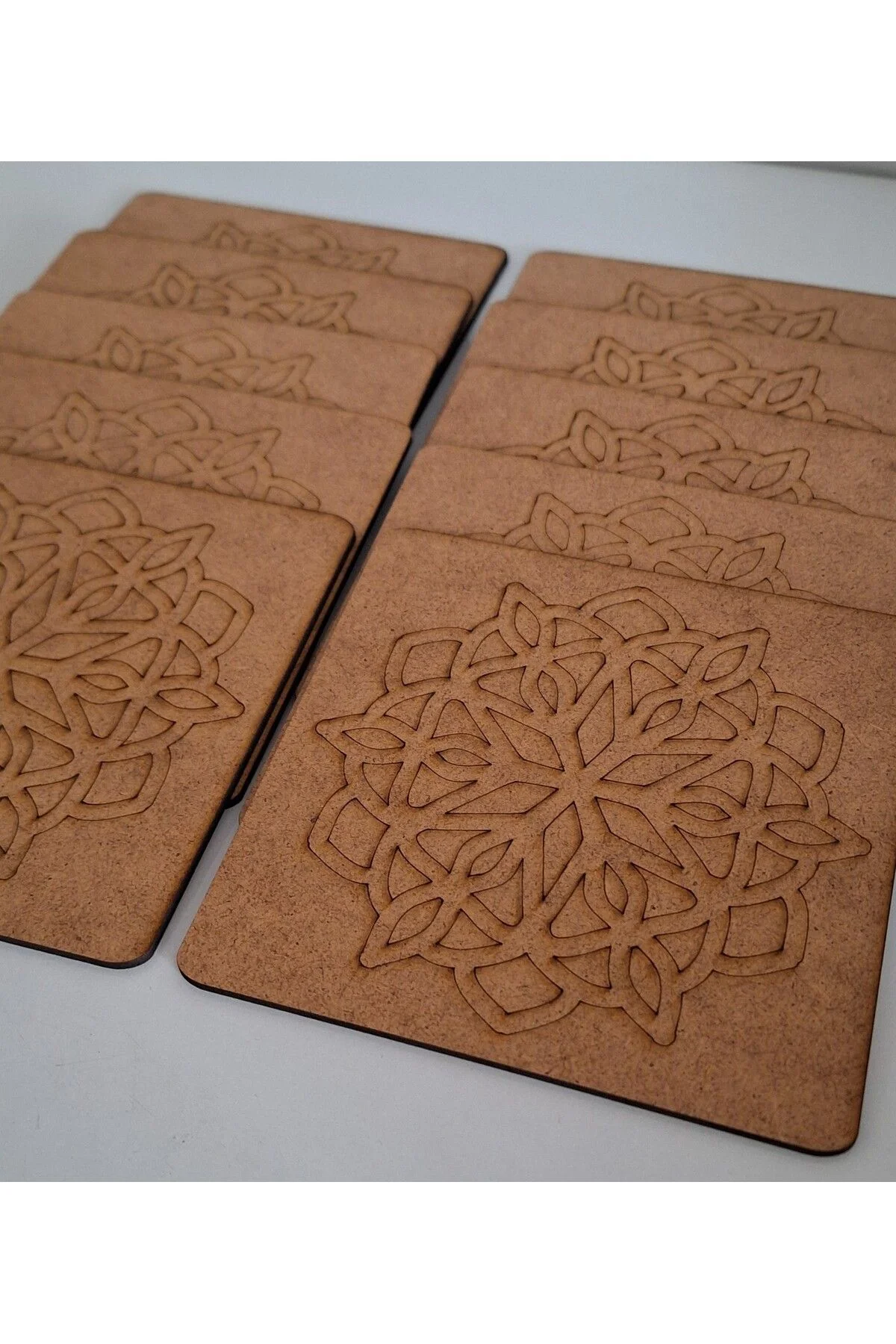 10 Adet Mandala Desen Ahşap Boyama Aktivite Yaz Okul Kreş Anaokulu Etkinlik Sanat Seti - Ebrulisler Görsel 5