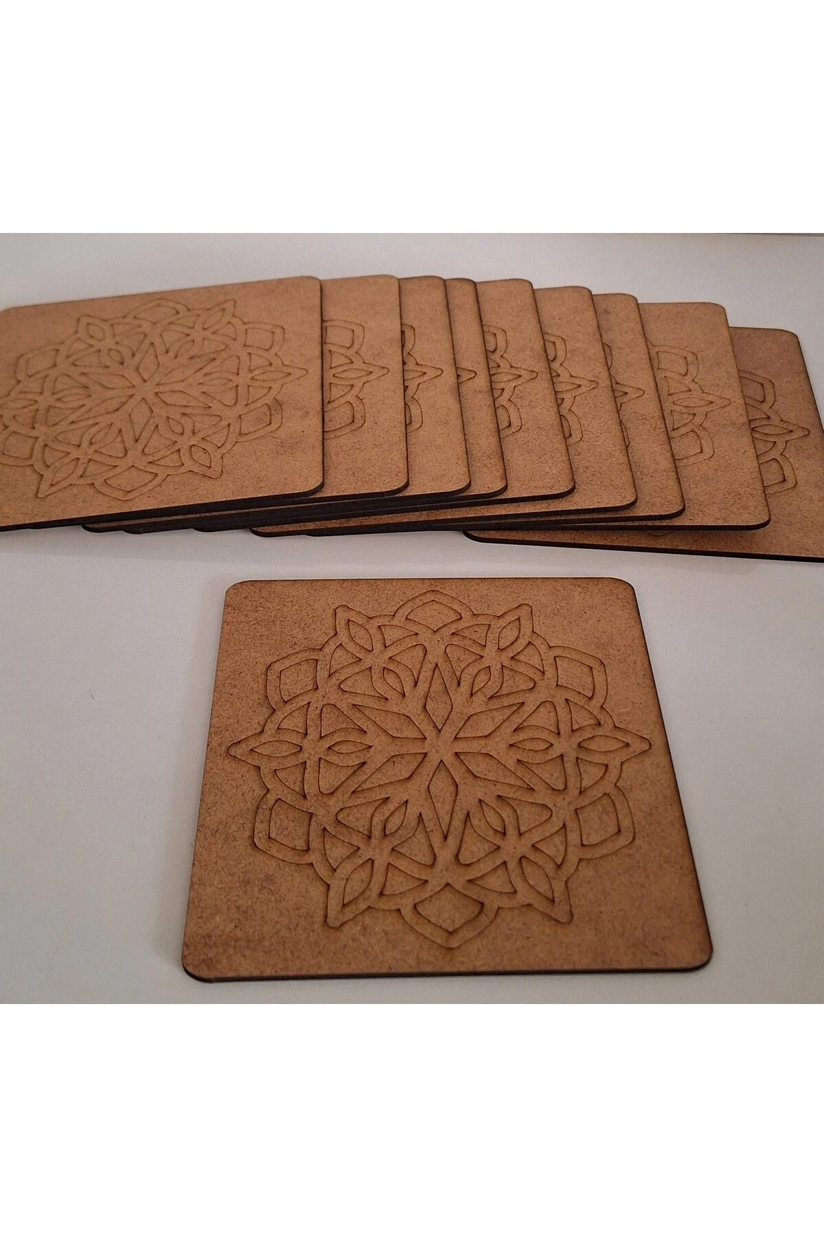 10 Adet Mandala Desen Ahşap Boyama Aktivite Yaz Okul Kreş Anaokulu Etkinlik Sanat Seti - Ebrulisler Görsel 3