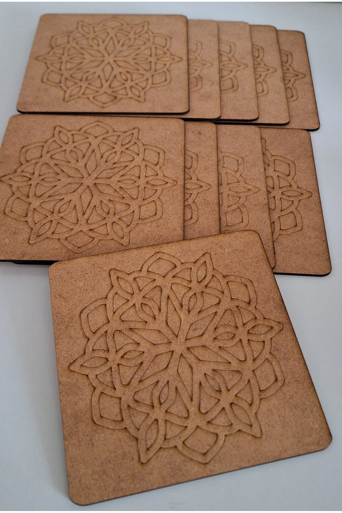 10 Adet Mandala Desen Ahşap Boyama Aktivite Yaz Okul Kreş Anaokulu Etkinlik Sanat Seti