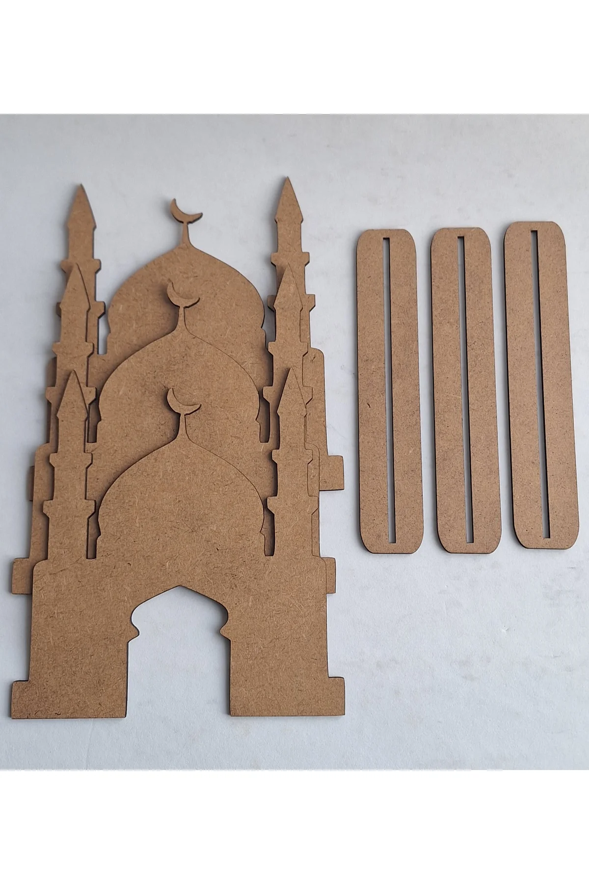 3 Adet Cami Maket Ahşap Boyama Dini Aktivite Okul Kurs Etkinlik Seti - Ebrulisler Görsel 5