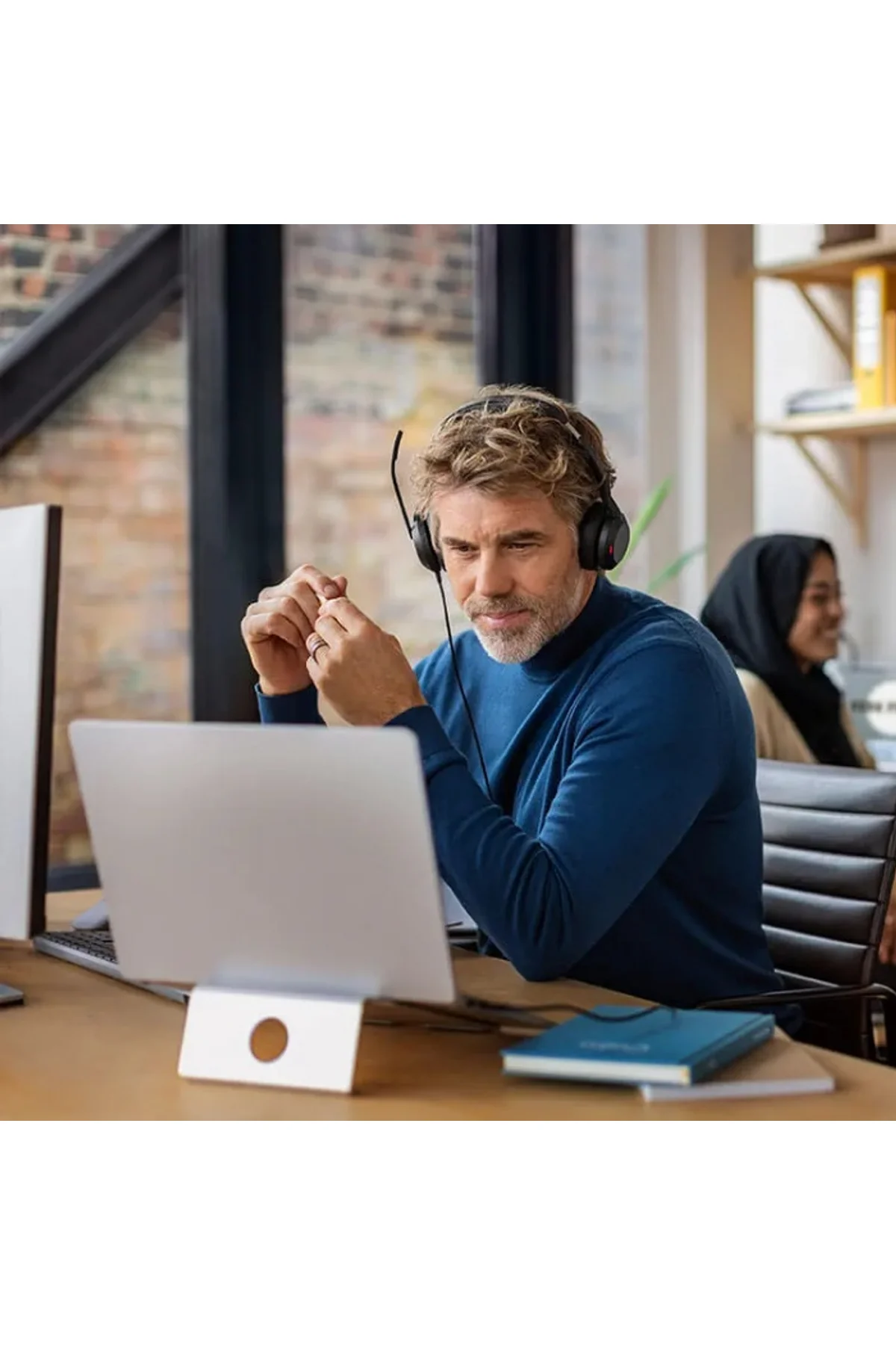Jabra Evolve2 50 Duo Usb Ms Kablolu Kulak Üstü Kulaklık Siyah - Jabra Görsel 4