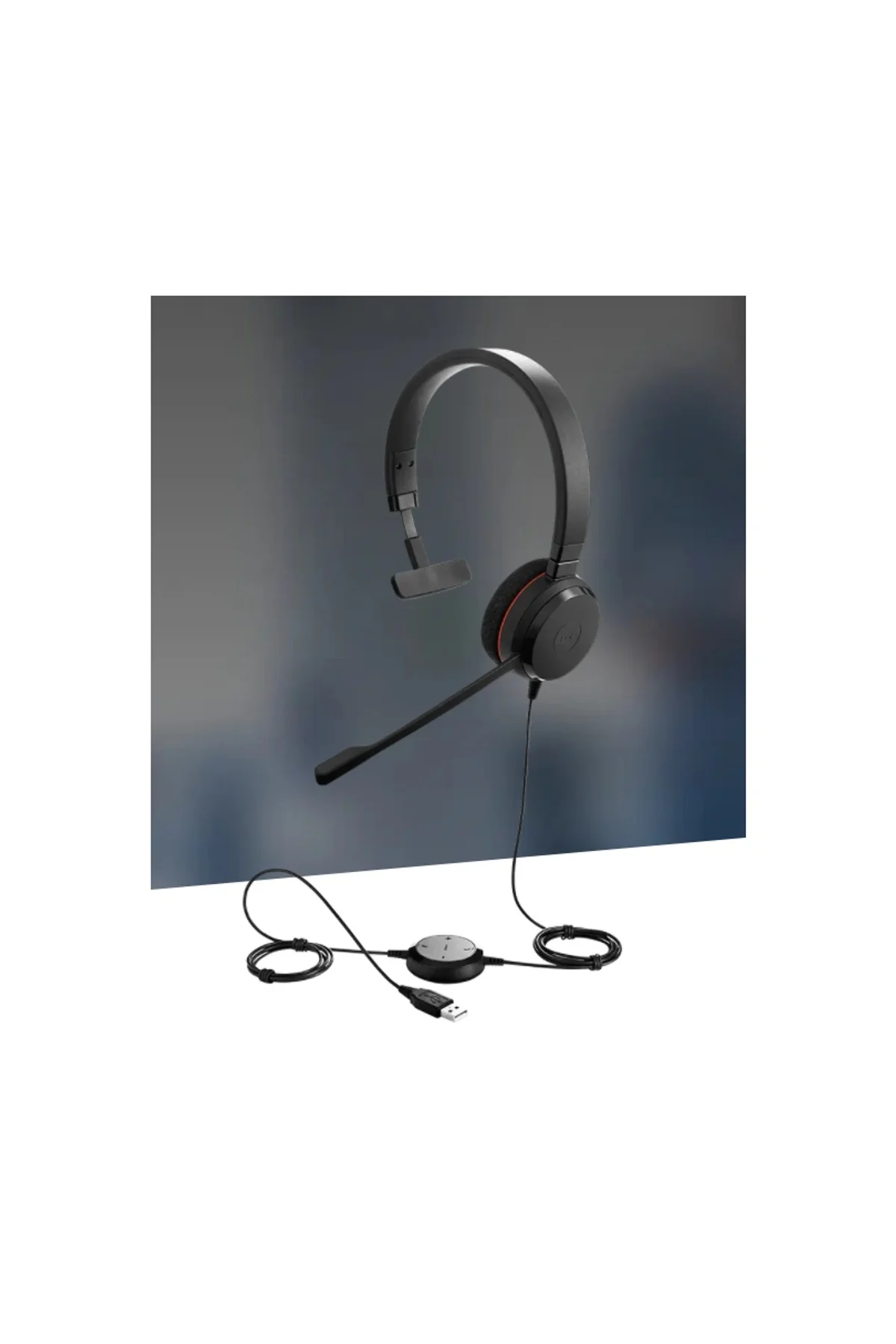 Jabra Evolve 20 Mono USB NC MS Kulak Üstü Kulaklık Siyah - Jabra Görsel 2