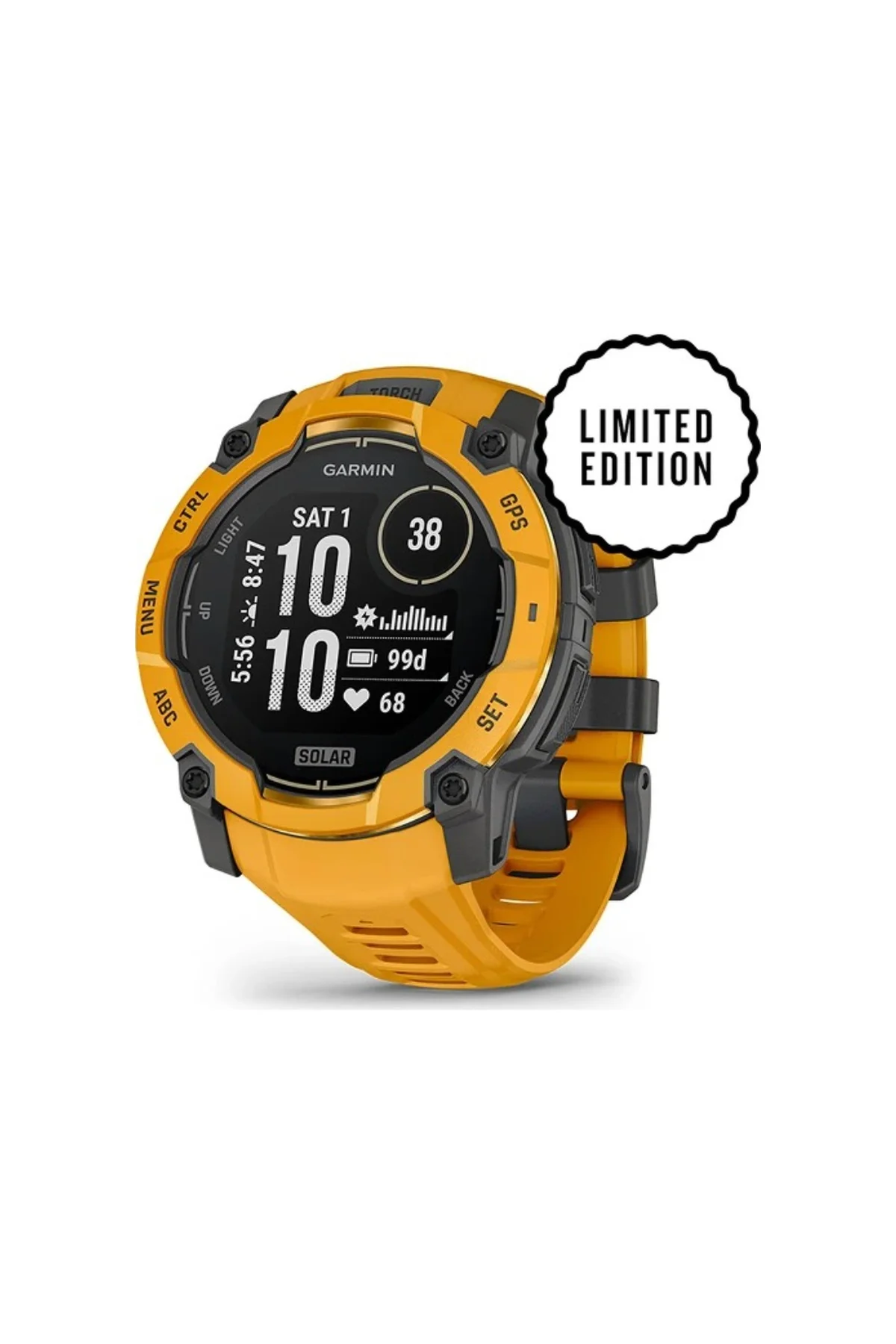 Garmin Instinct 3 - 45 MM Turuncu Gri (Distribütör Garantili) Sarı