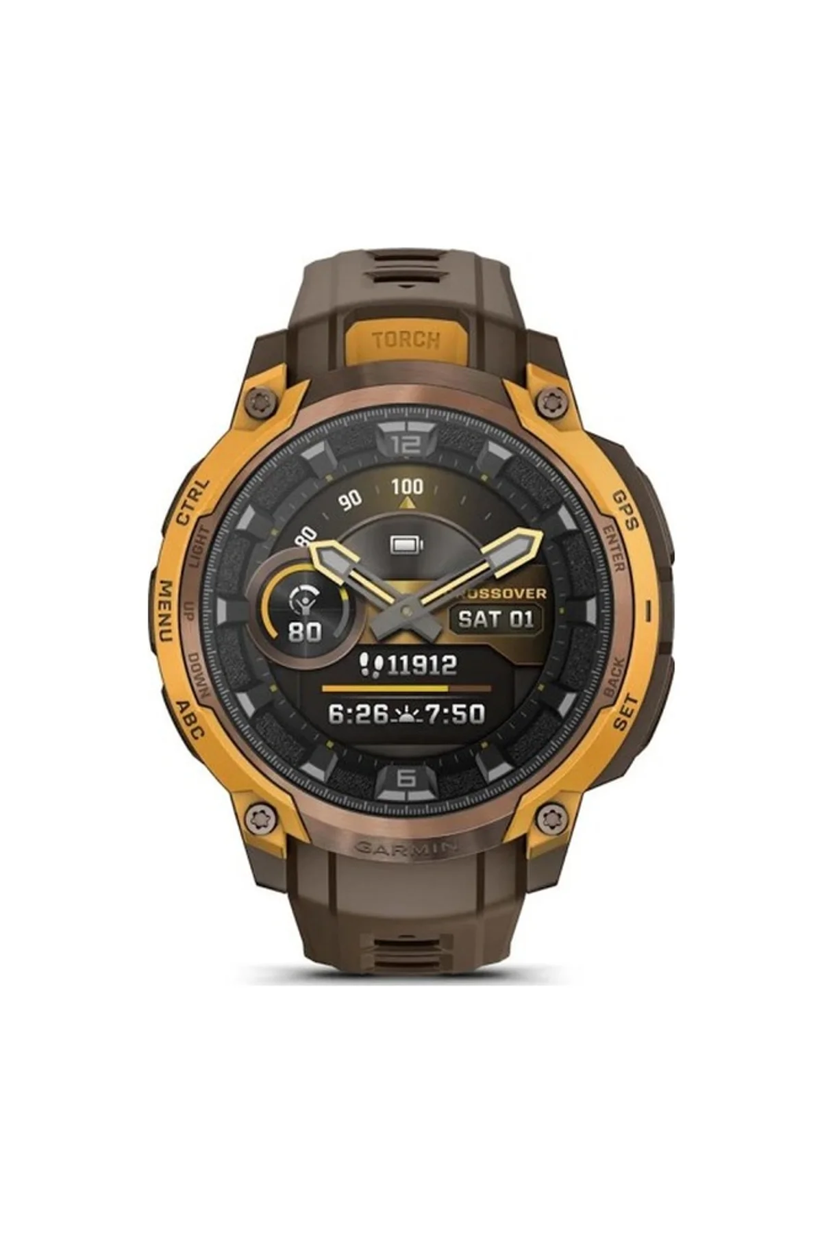 Garmin Instinct Crossover Amoled 141-213 MM Akıllı Saat (Distribütör Garantili) Açık Kahverengi - Garmin Görsel 3