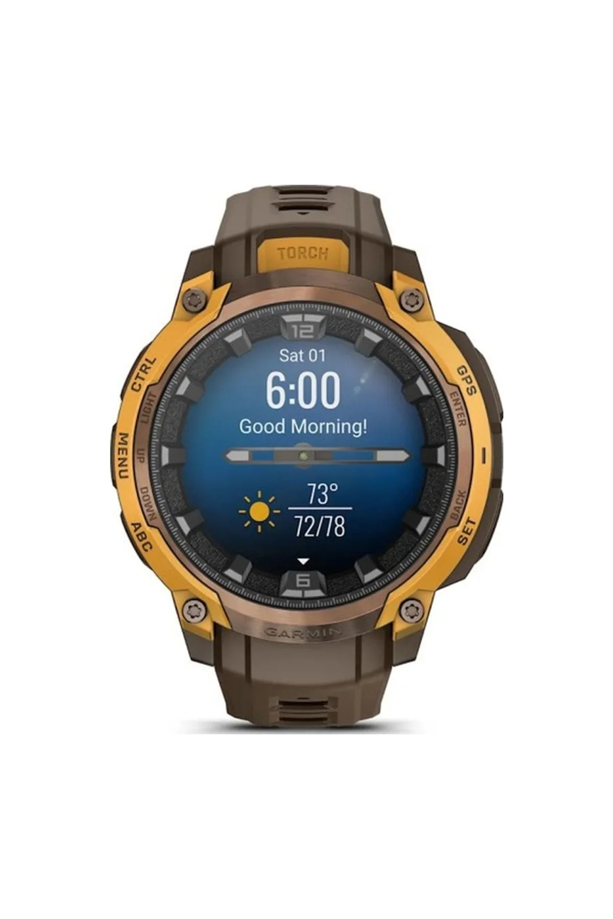 Garmin Instinct Crossover Amoled 141-213 MM Akıllı Saat (Distribütör Garantili) Açık Kahverengi - Garmin Görsel 8