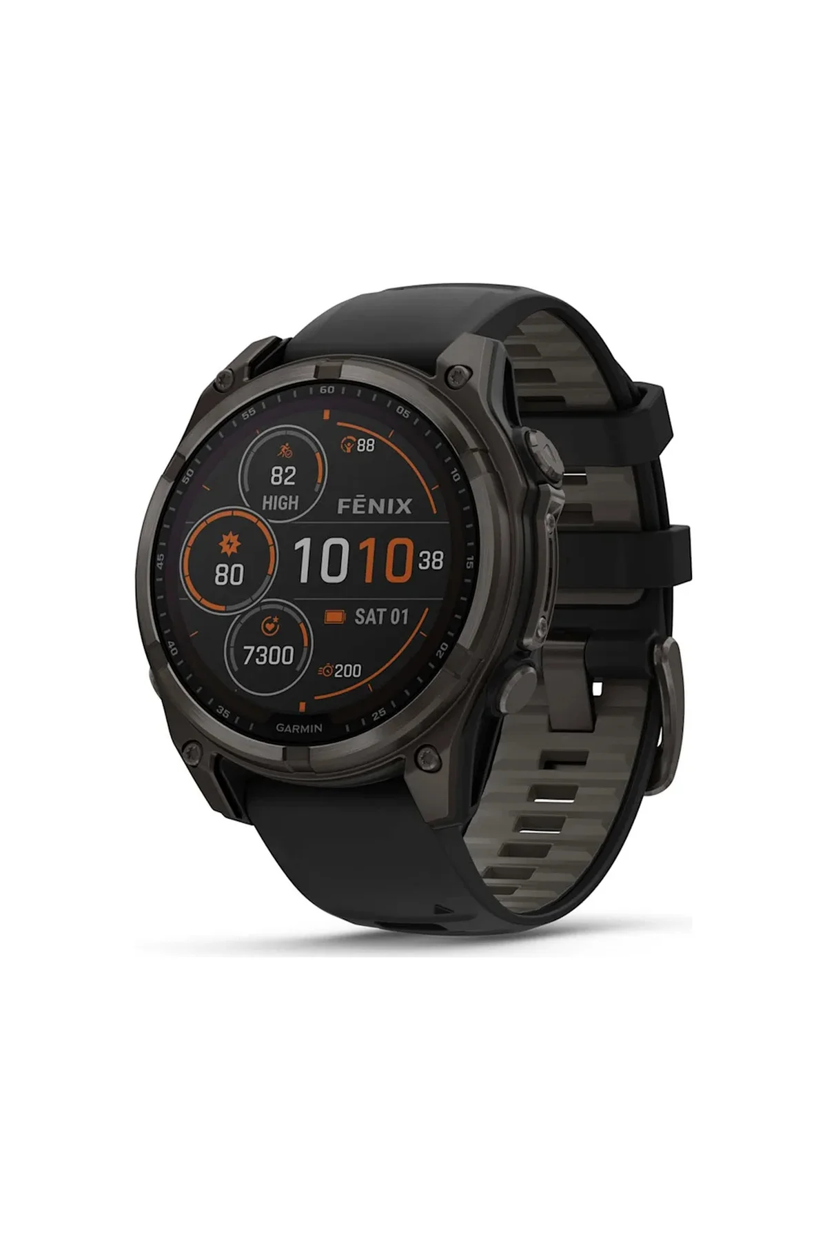 Garmin Fenix 8 - 47 MM Solar Sapphire DLC Titanyum Akıllı Saat (Distribütör Garantili) Gri - Karbon