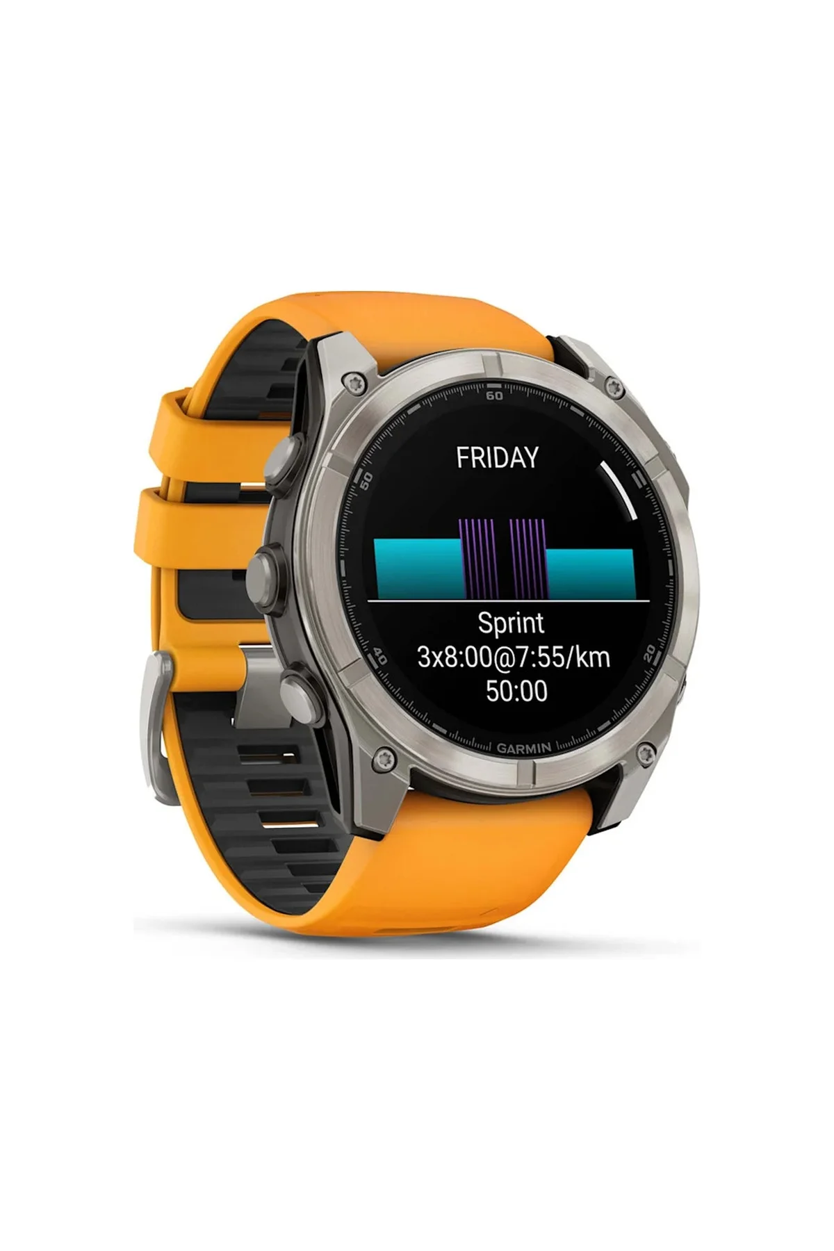 Garmin Fenix 8 51 MM Amoled Akıllı Saat (Distribütör Garantili) Turuncu - Grafit - Garmin Görsel 3