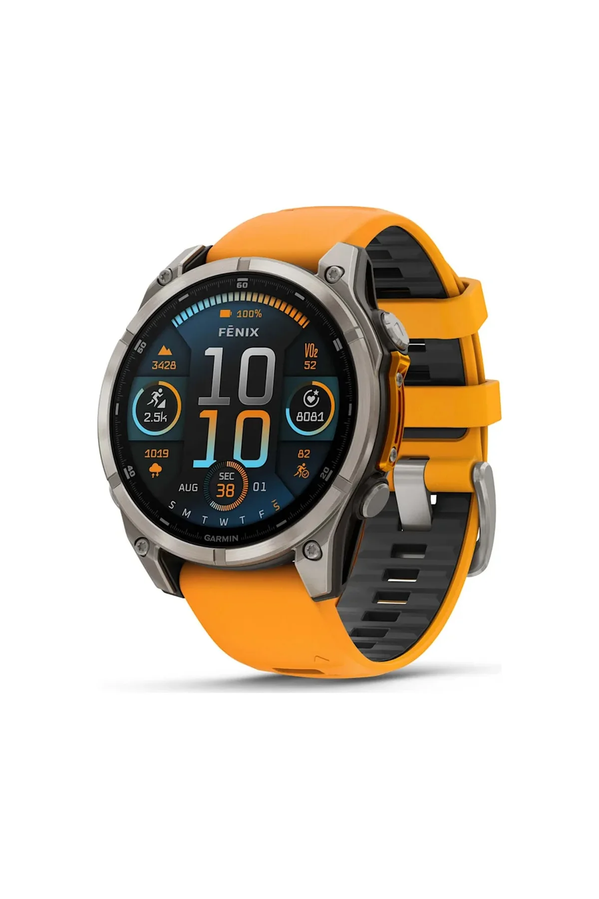 Garmin Fenix 8 47 MM Akıllı Saat (Distribütör Garantili) Turuncu