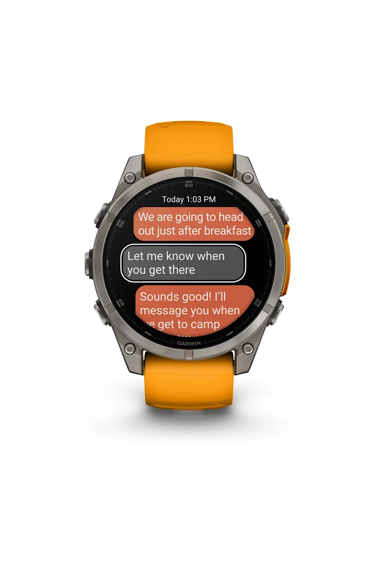 Garmin Fenix 8 – 47mm AMOLED Sapphire Titanyum Turuncu/Grafit Silikon Kayışlı - Garmin Görsel 6