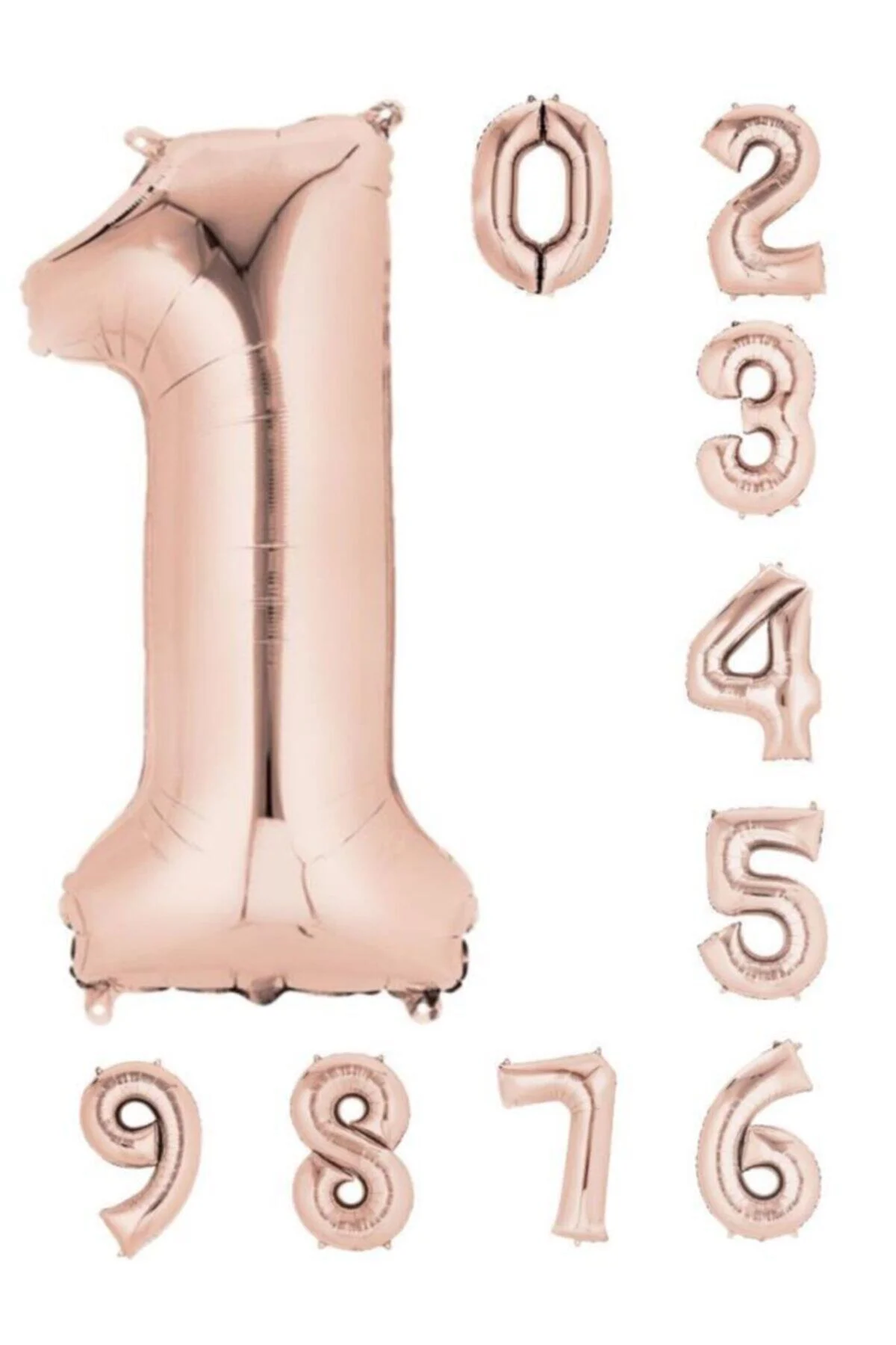 40'' 4 Rakam Rose Gold Renk Folyo Balon