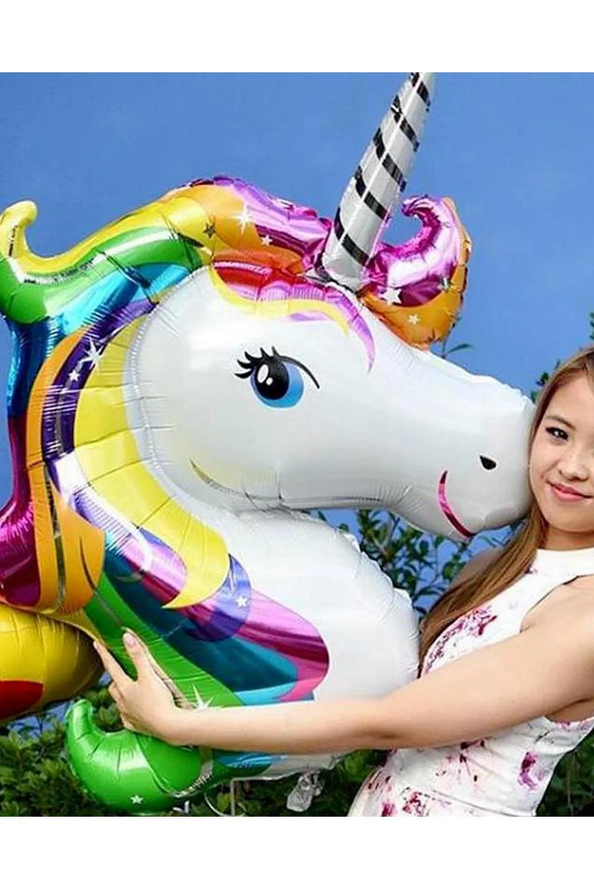 Unicorn Rengarenk Folyo Balon Büyük 126 cm - PEKSHOP Görsel 2