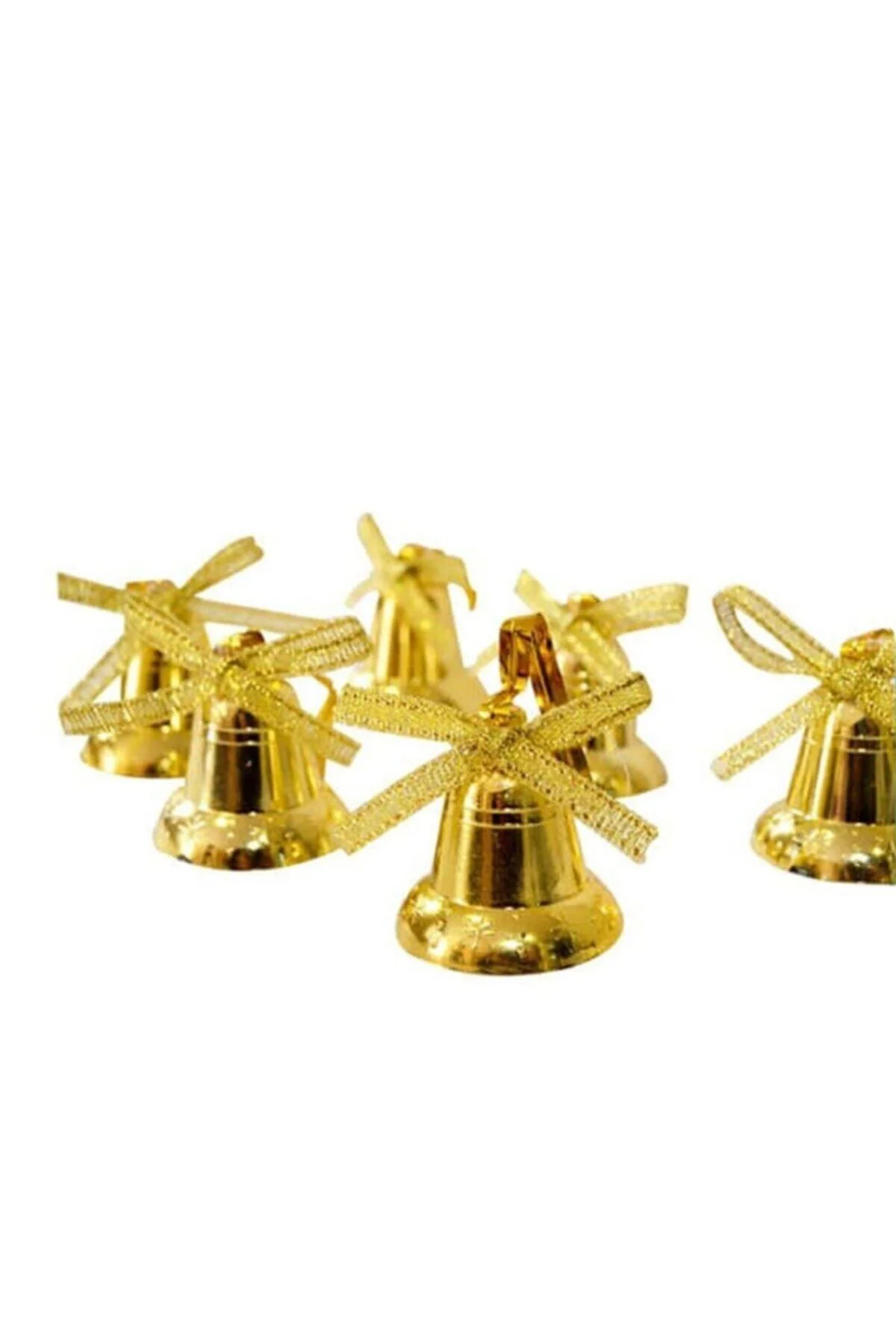 6 Adet Gold (altın) Çalmayan Çan Yılbaşı Ağacı Süsü