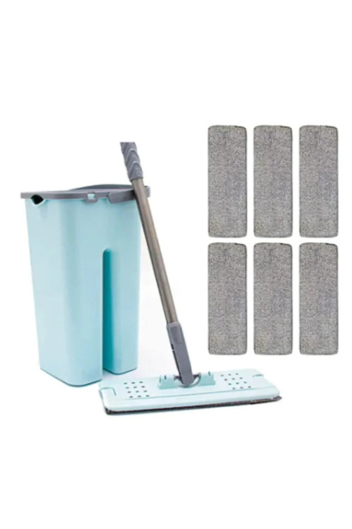 Zambak Tablet Mop Pratik Temizlik Seti Mavi + 6 Yedek Mop - Zambak Plastik Görsel 3