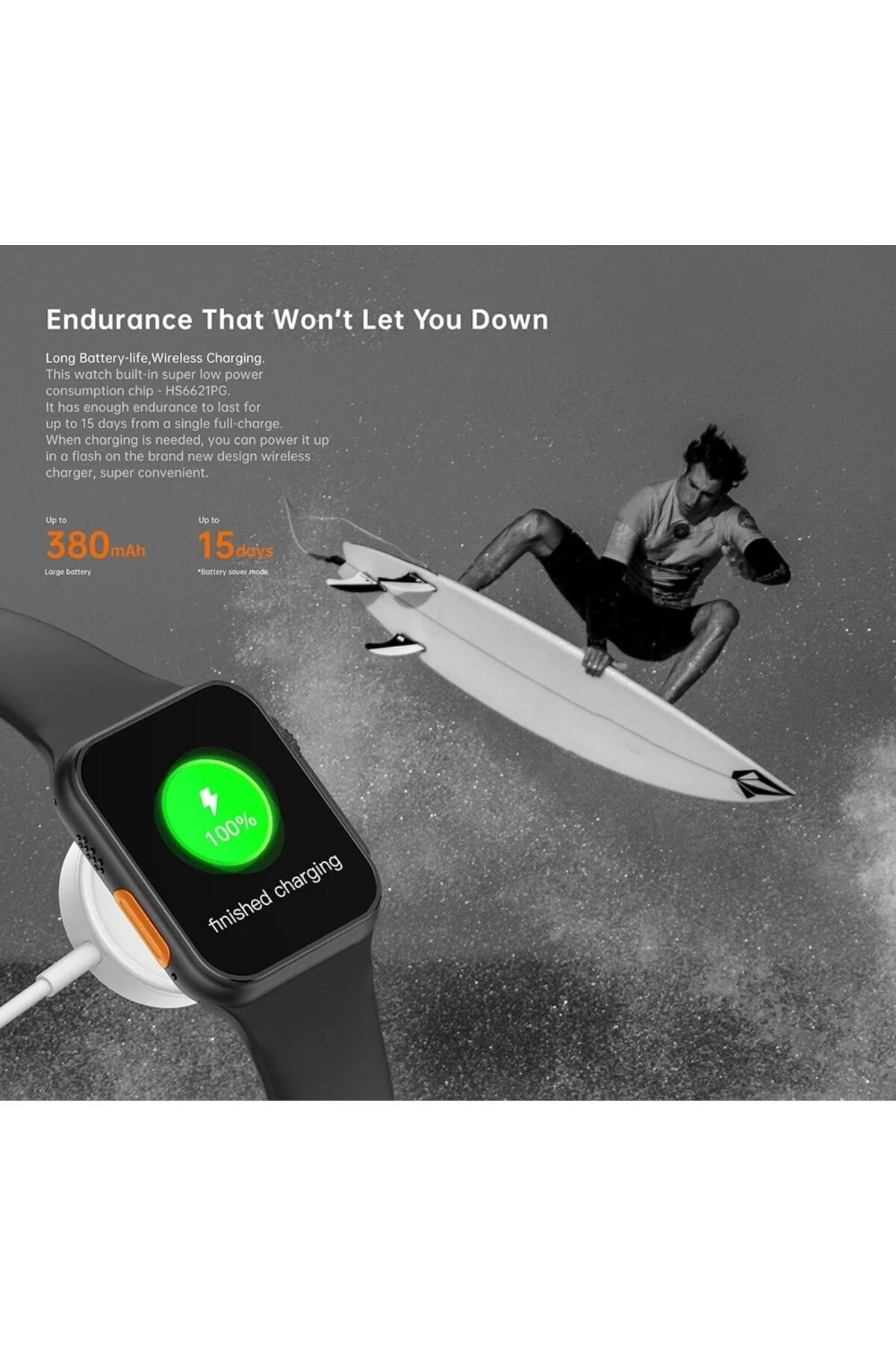 Gs8 Watch 8 Ultra Akıllı Saat Turuncu Türkçe Watch 2.02 Inc Sarı Silikon Kordon Hediye - pazariz Görsel 5