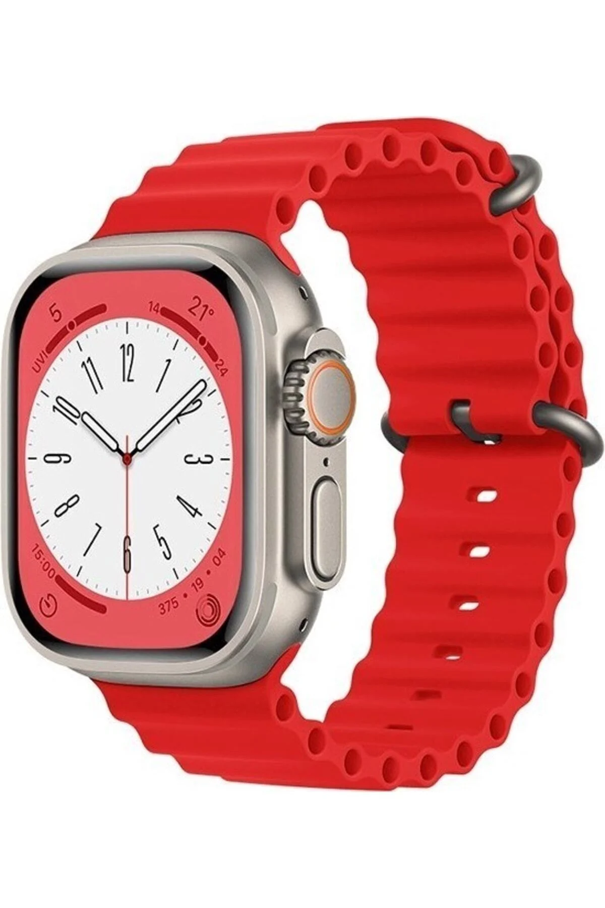 Apple Watch Uyumlu42mm 44mm 45mm 49mm 1/2/3/4/5/6/se/7/8/ultra Kordon Silikon Kordon